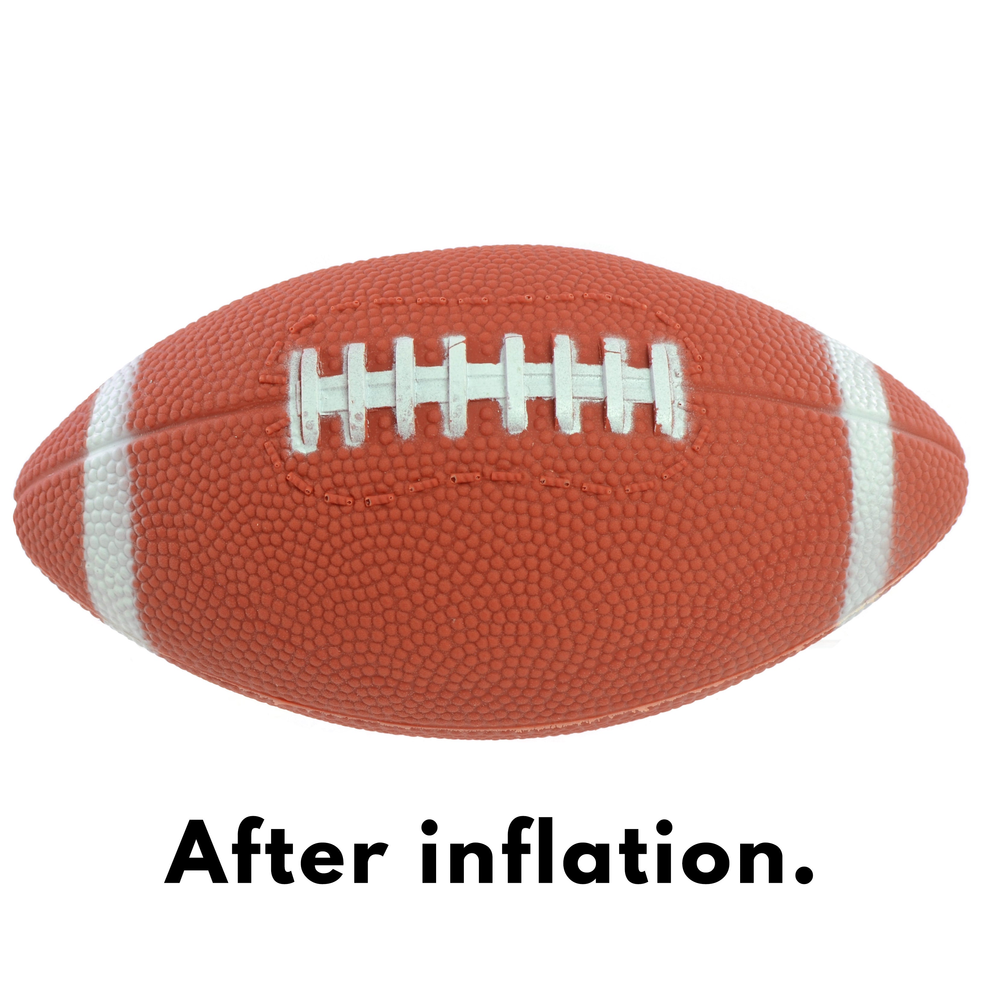 5" Deflated Brown Rubber Footballs (6) Lifestyle Photo