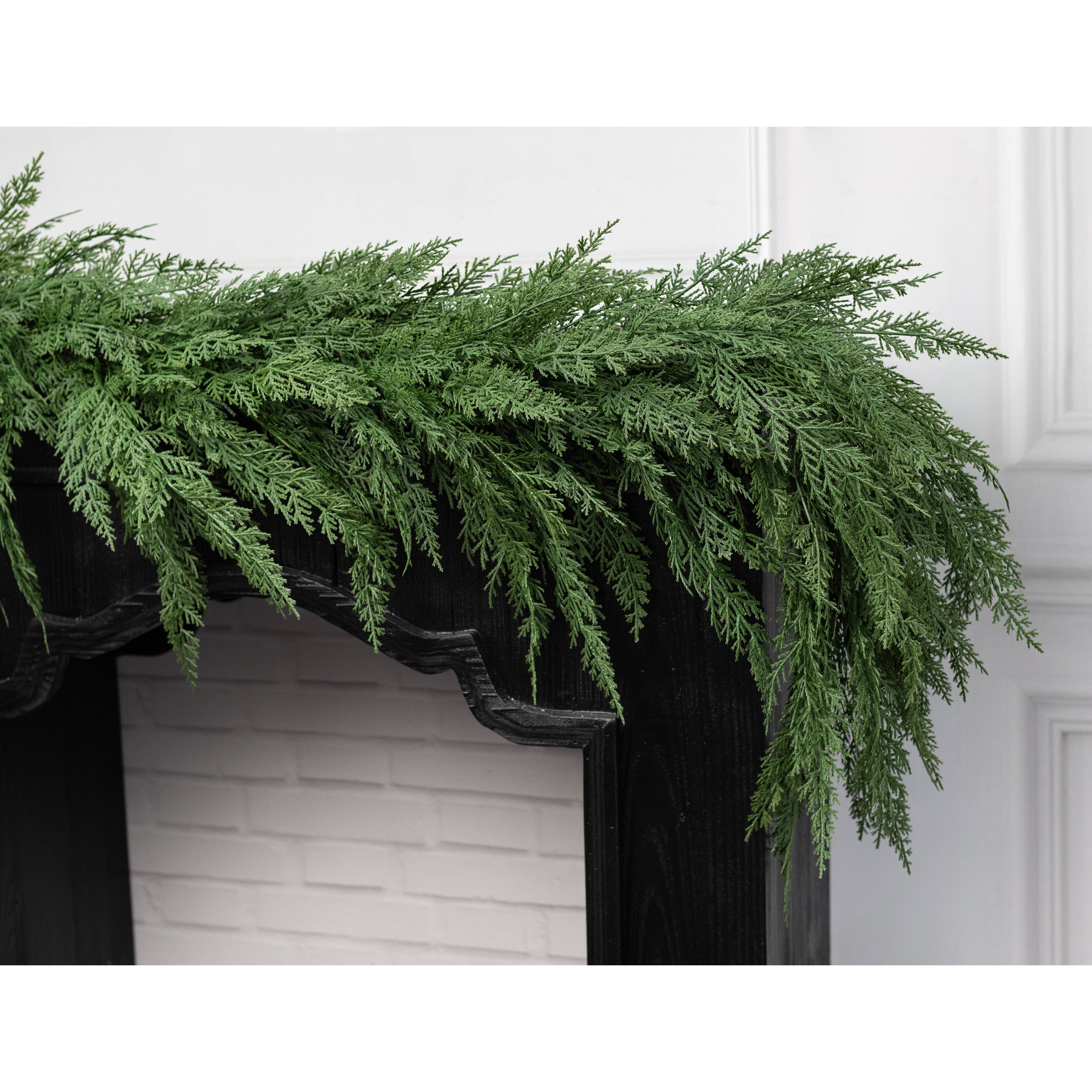 木ノ実のガーランド 6' Deluxe Faux Cedar Arborvitae Garland