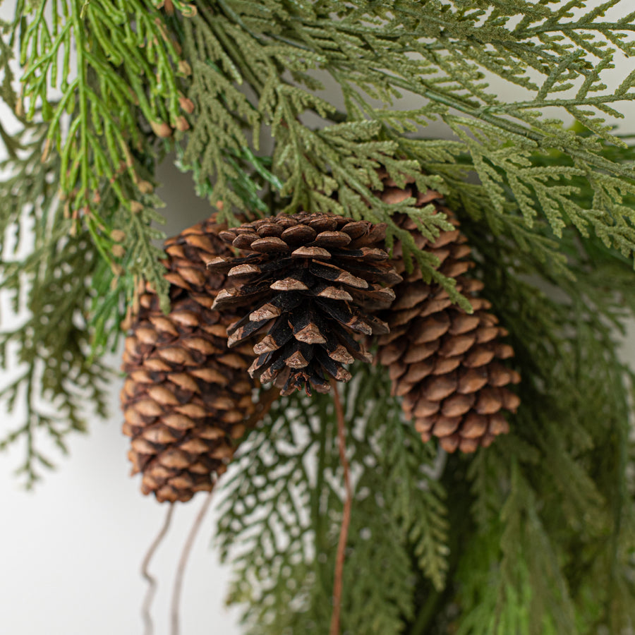 72" Deluxe Incense Cedar & Pinecone Garland detail photo 3