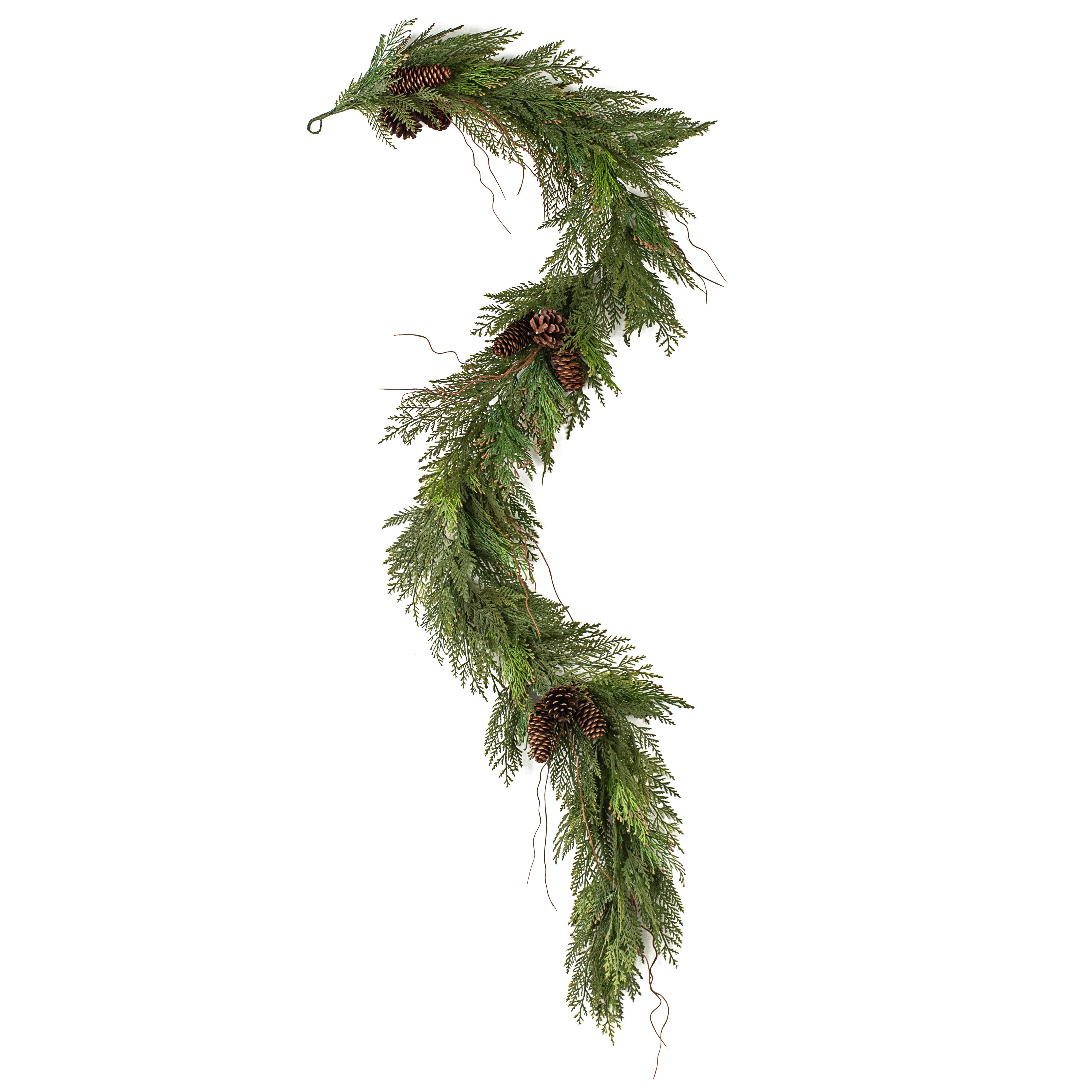 72" Deluxe Incense Cedar & Pinecone Garland detail photo 5