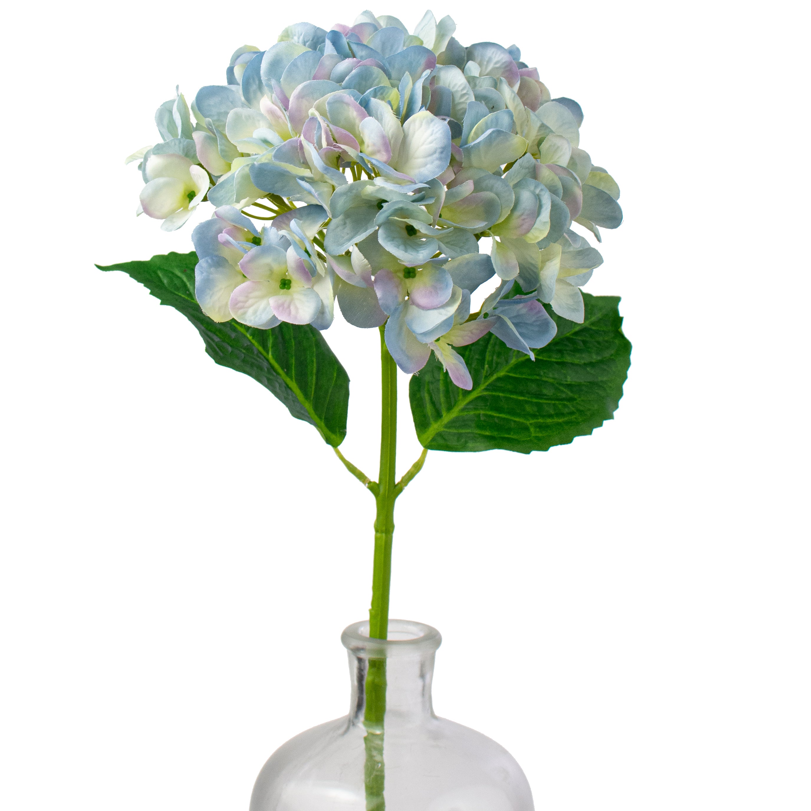 19" Deluxe Mophead Hydrangea Spray: Light Blue, Cream, Lavender Item Number: 2255139LB