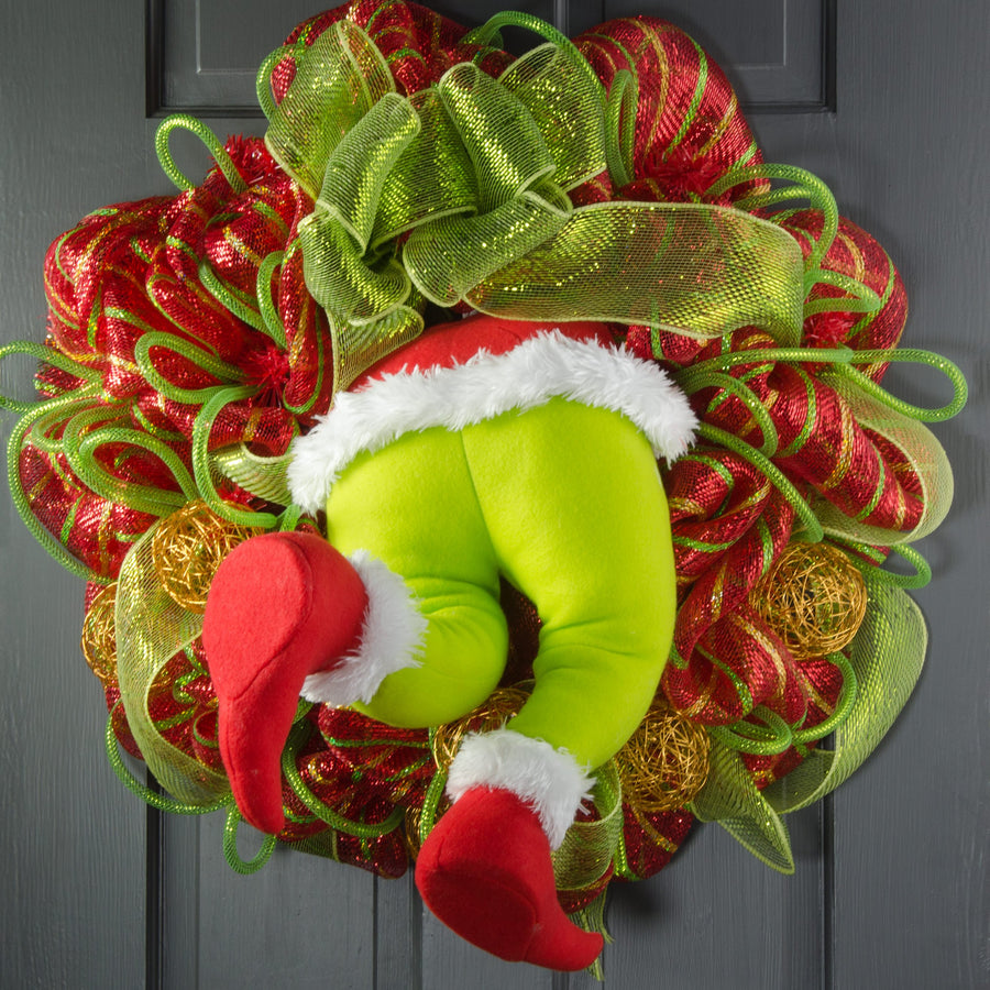 20" Deluxe Plush Christmas Monster Bottom Decoration detail photo 3