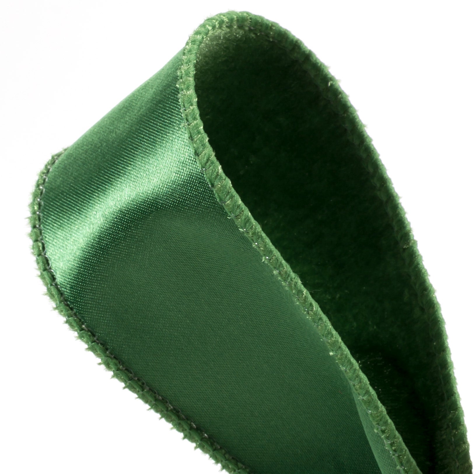 1.5" Deluxe Velvet Satin Backing Ribbon: Emerald Green (10 Yards) detail photo 3