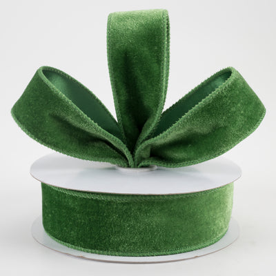 1.5" Deluxe Velvet Satin Backing Ribbon: Emerald Green (10 Yards) Lifestyle Photo