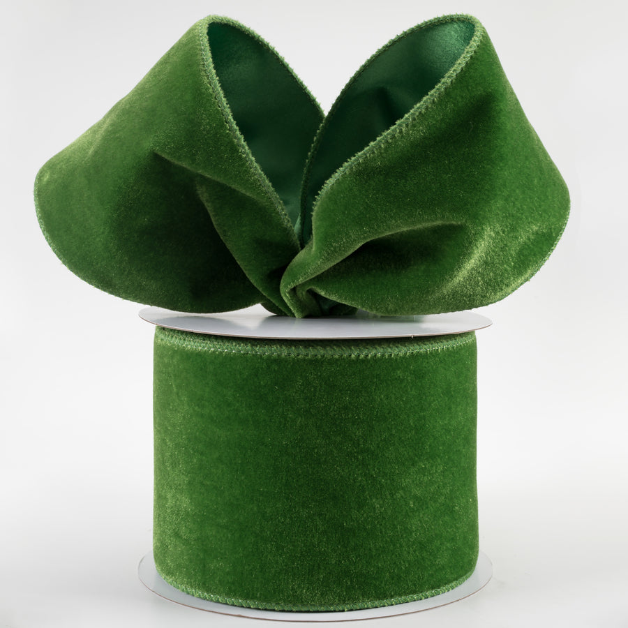 4" Deluxe Velvet Satin Backing Ribbon: Emerald Green (10 Yards) Lifestyle Photo
