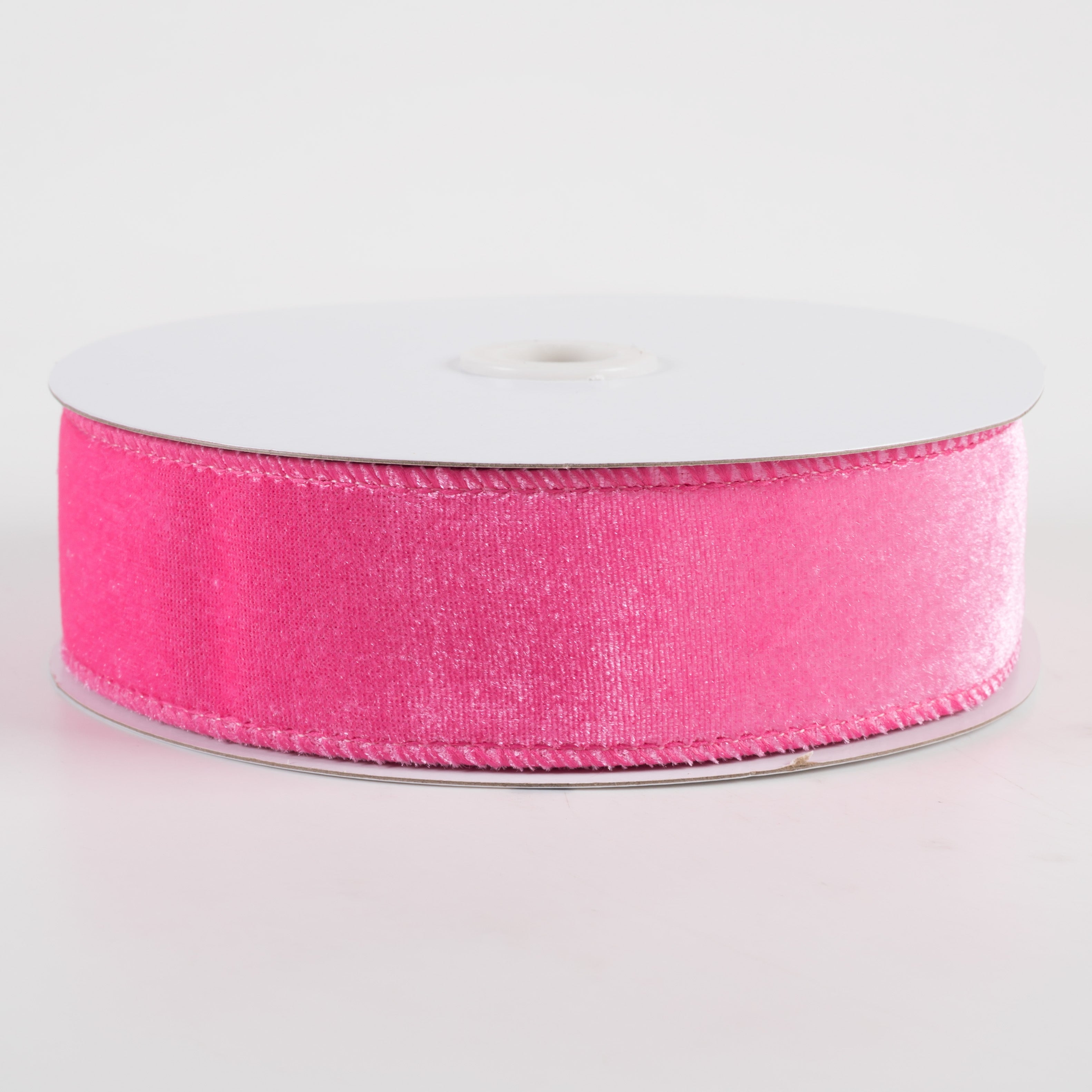 1.5" Deluxe Velvet Satin Backing Ribbon: Hot Pink (10 Yards)
