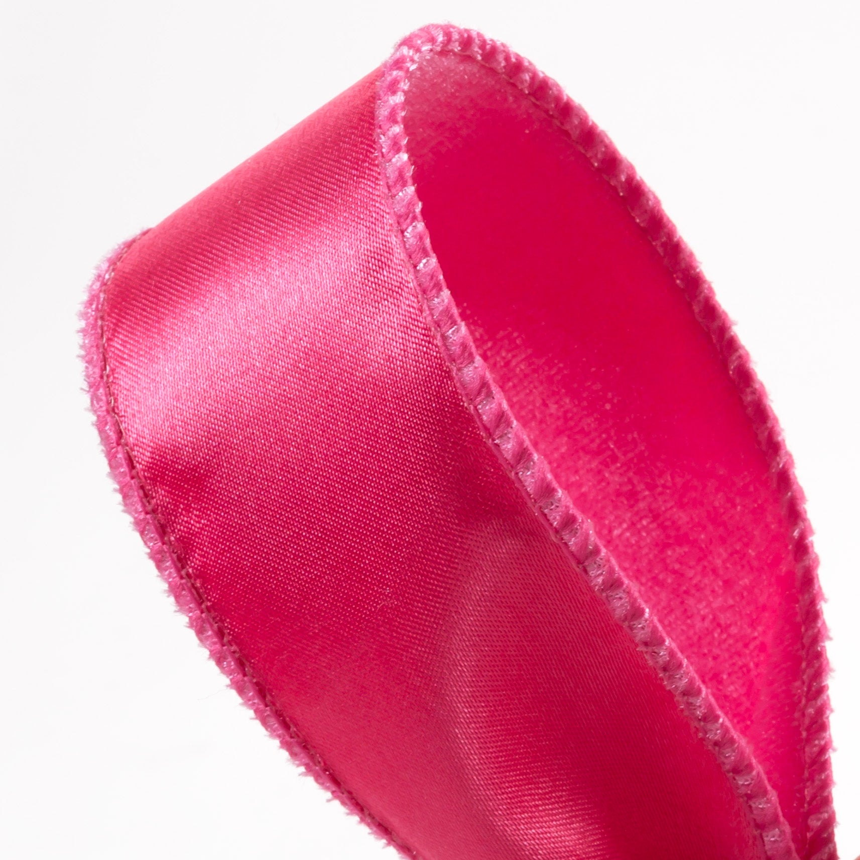 1.5" Deluxe Velvet Satin Backing Ribbon: Hot Pink (10 Yards) detail photo 3