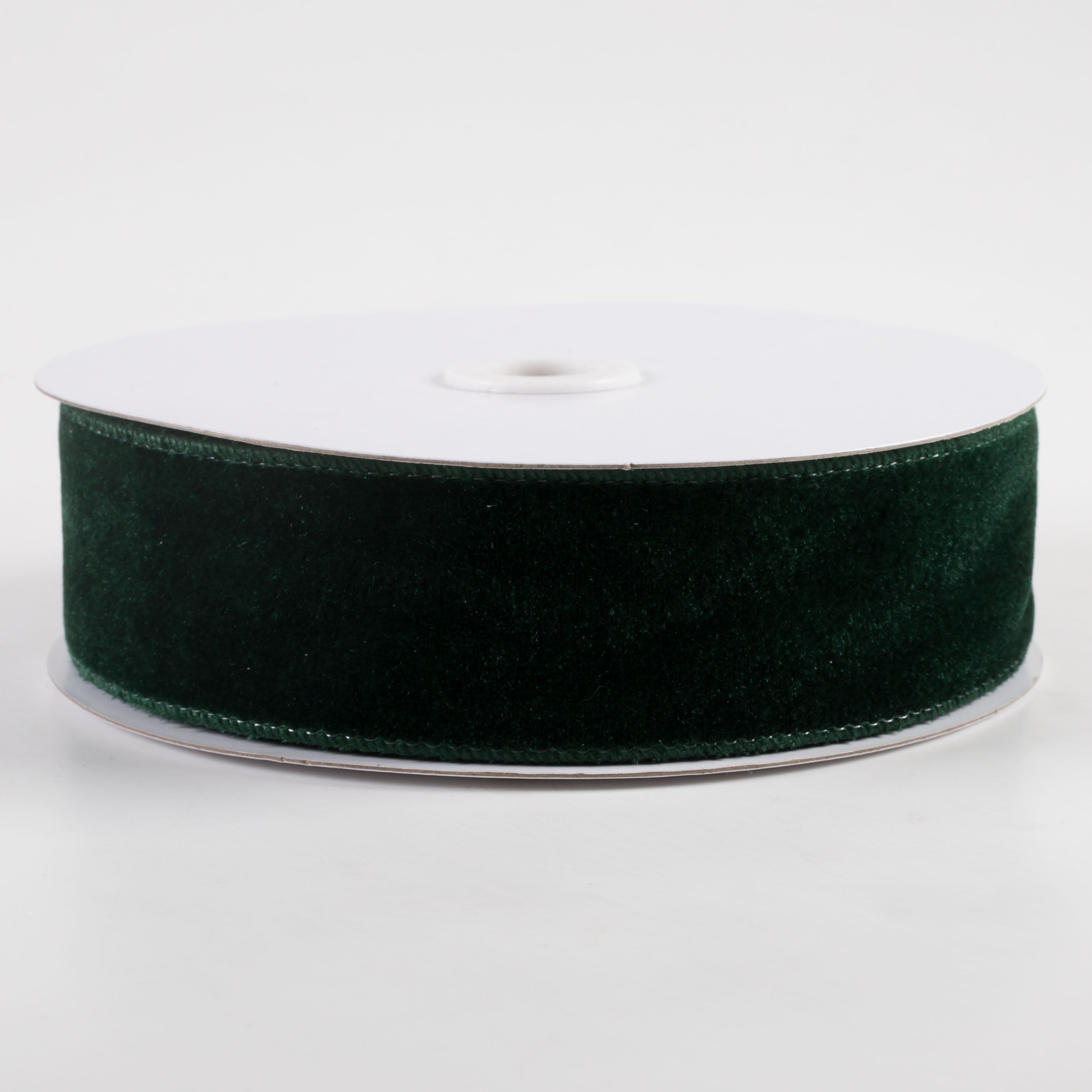 1.5" Deluxe Velvet Satin Backing Ribbon: Hunter Green (10 Yards)