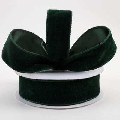 1.5" Deluxe Velvet Satin Backing Ribbon: Hunter Green (10 Yards) Lifestyle Photo