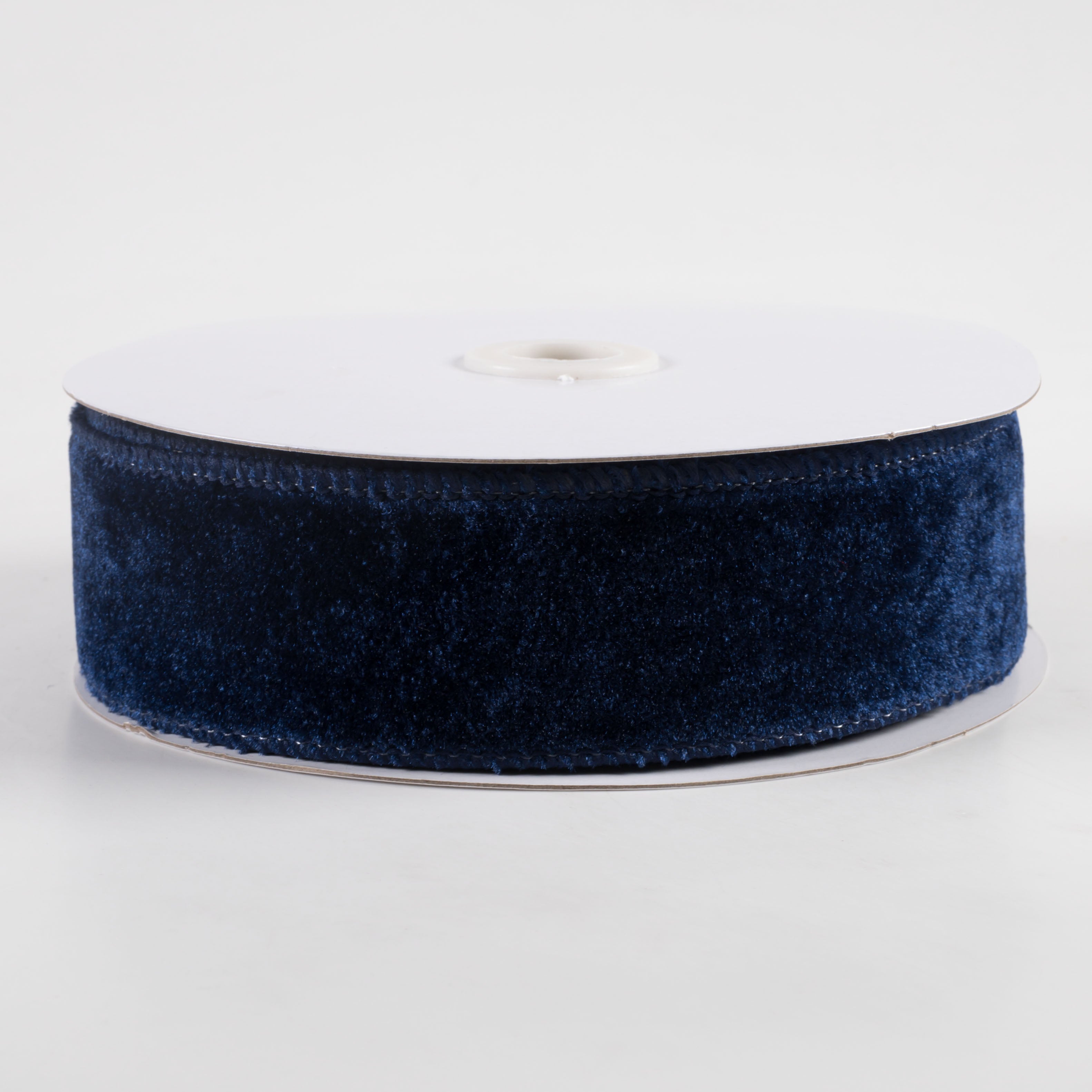 1.5" Deluxe Velvet Satin Backing Ribbon: Navy Blue (10 Yards)