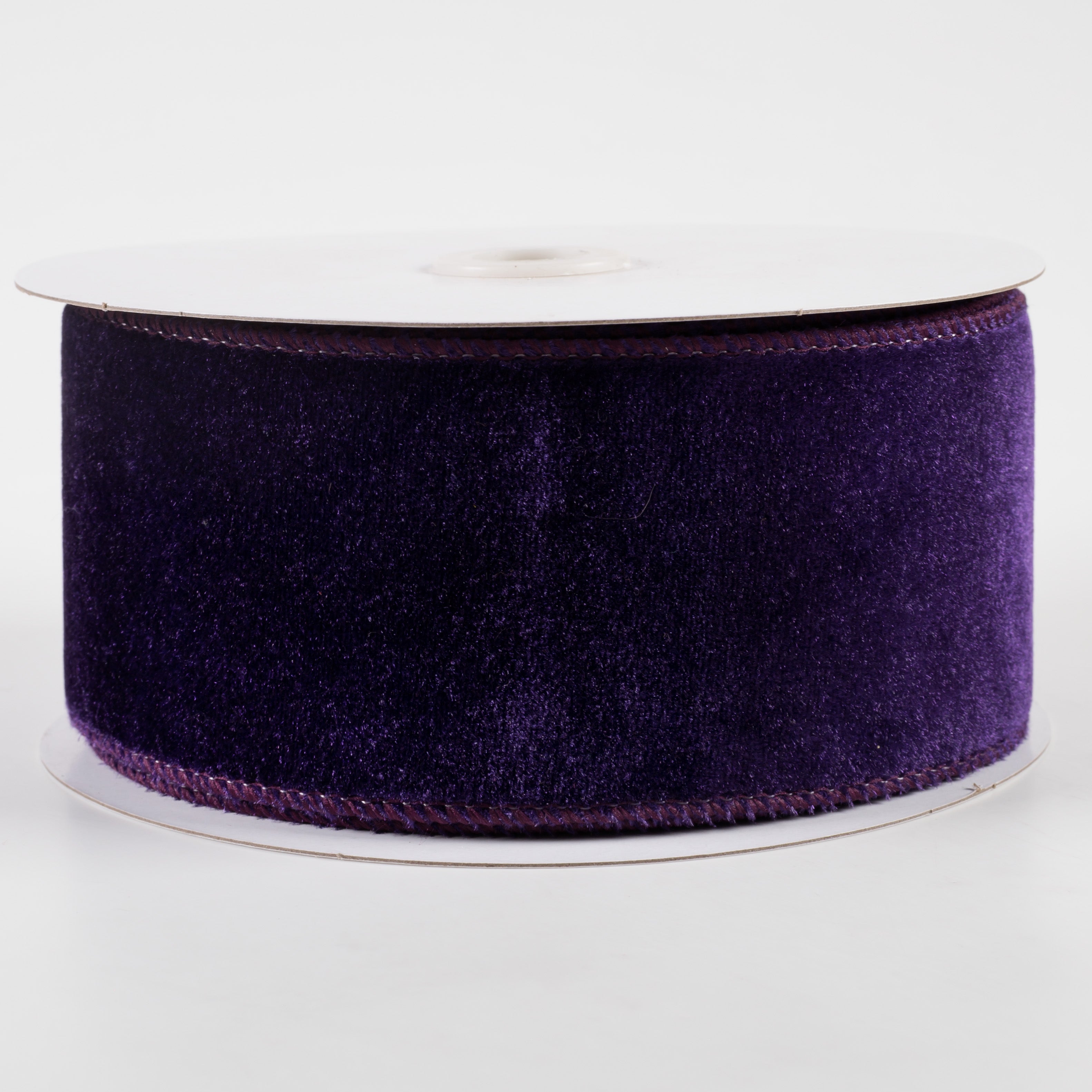 2.5" Deluxe Velvet Satin Backing Ribbon: Purple (10 Yards)