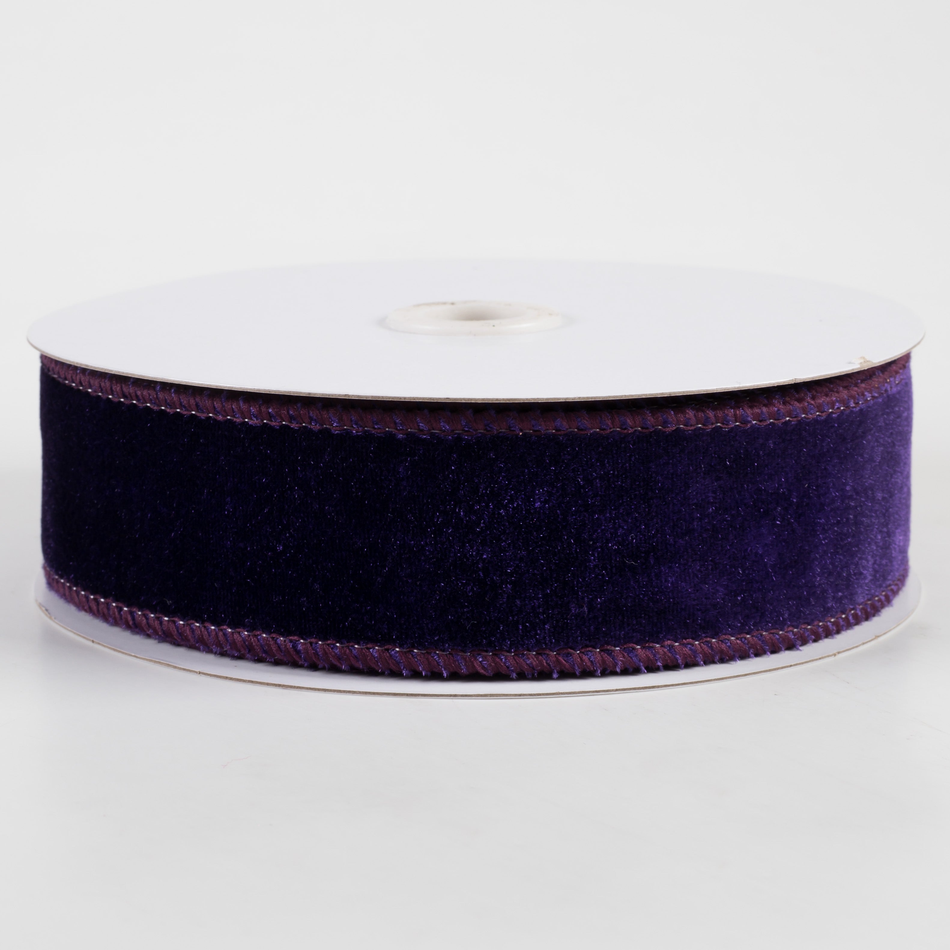 1.5" Deluxe Velvet Satin Backing Ribbon: Purple (10 Yards)