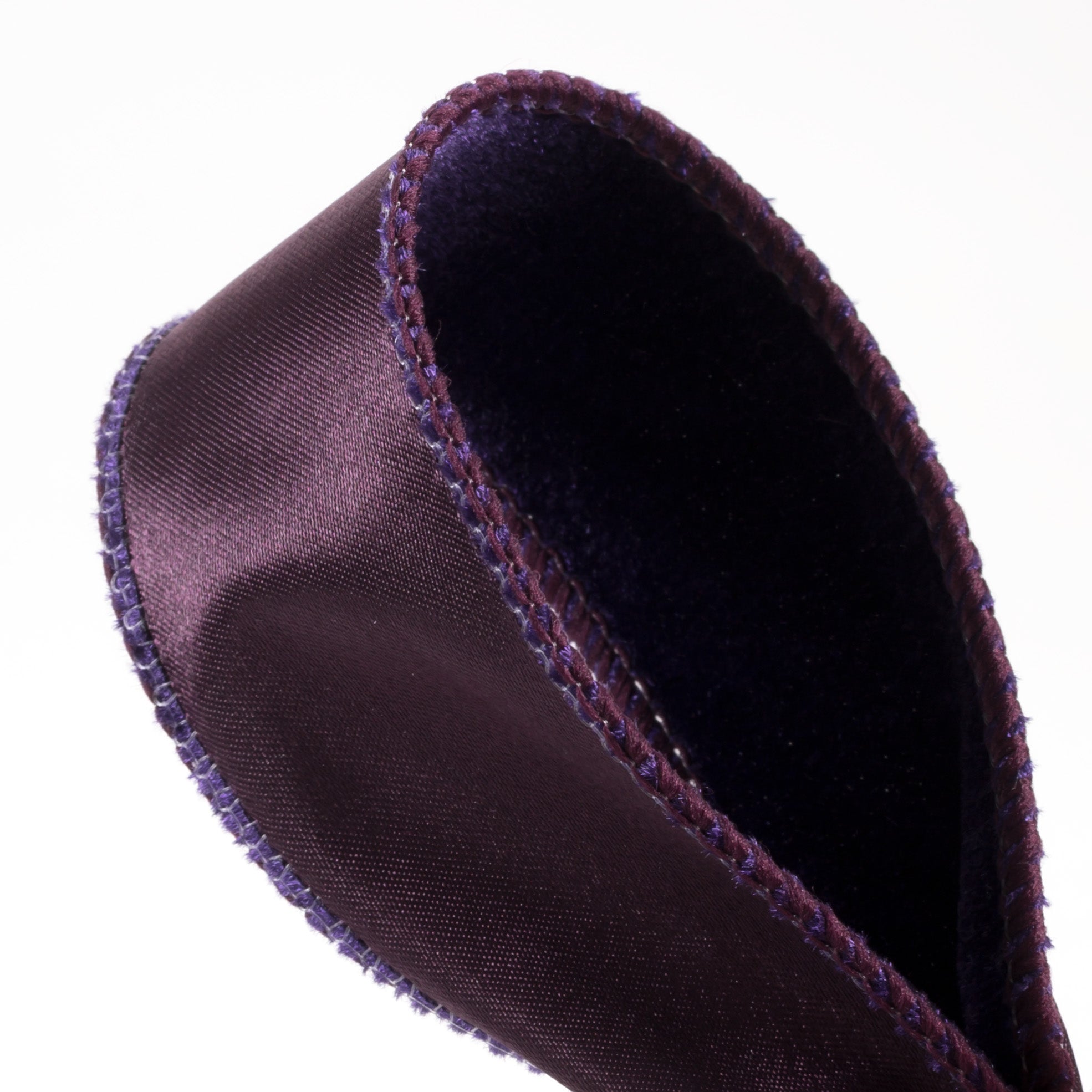 1.5" Deluxe Velvet Satin Backing Ribbon: Purple (10 Yards) detail photo 3