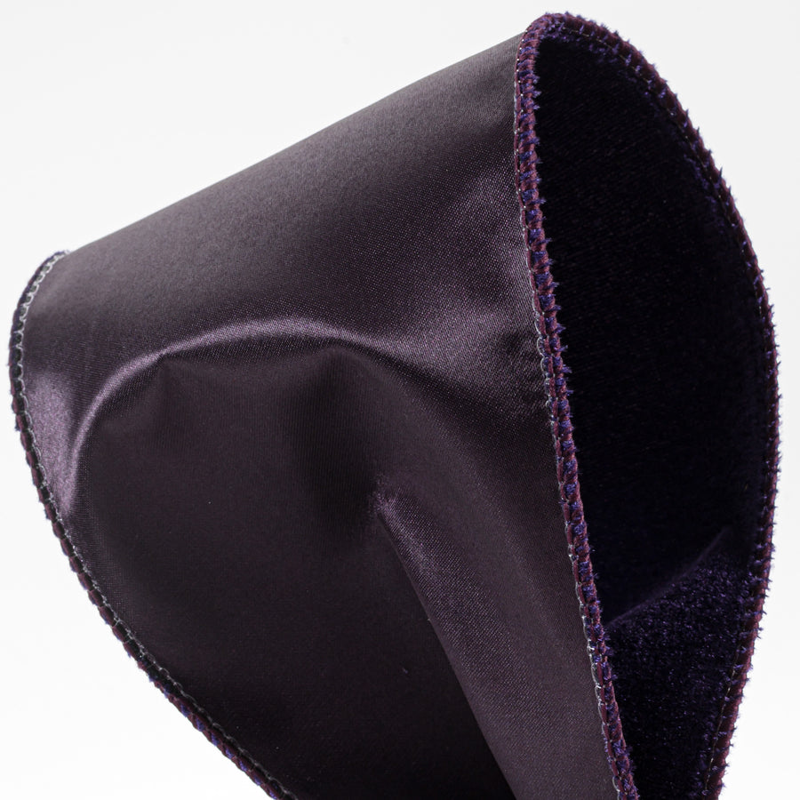 4" Deluxe Velvet Satin Backing Ribbon: Purple (10 Yards) detail photo 3