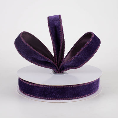 7/8" Deluxe Velvet Satin Backing Ribbon: Purple (10 Yards) Lifestyle Photo