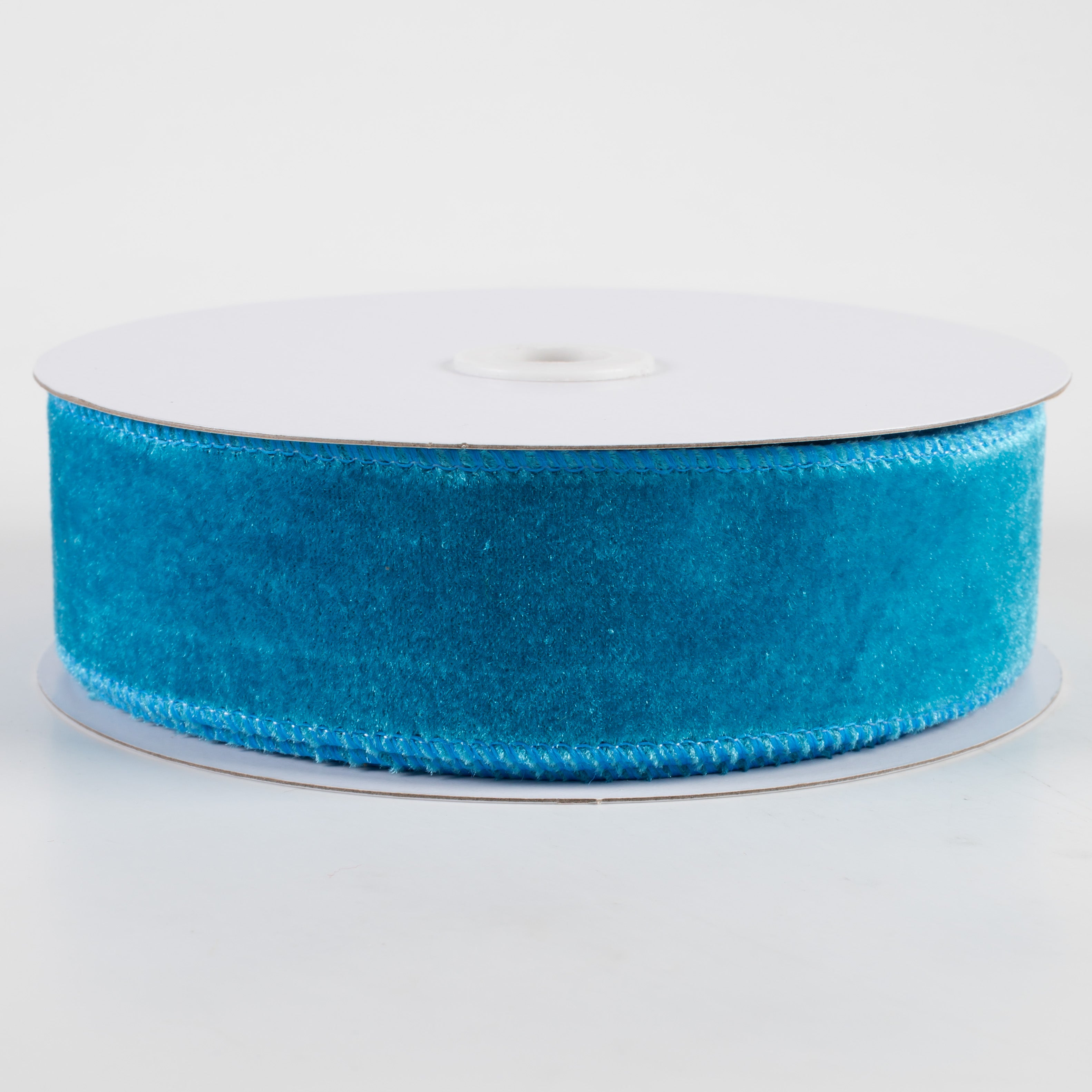 1.5" Deluxe Velvet Satin Backing Ribbon: Teal Blue (10 Yards)