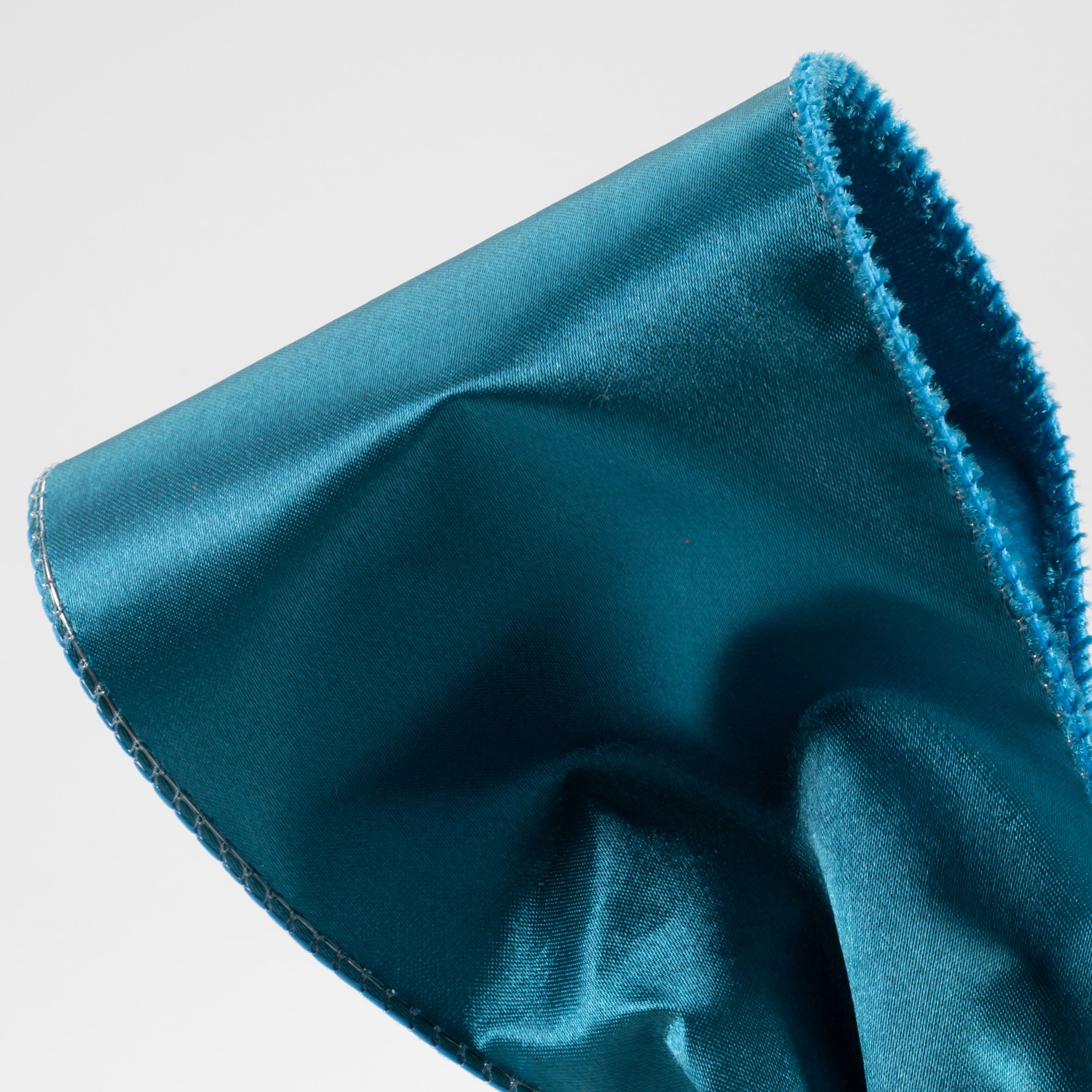 4" Deluxe Velvet Satin Backing Ribbon: Teal Blue (10 Yards) detail photo 3