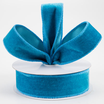 1.5" Deluxe Velvet Satin Backing Ribbon: Teal Blue (10 Yards) Lifestyle Photo
