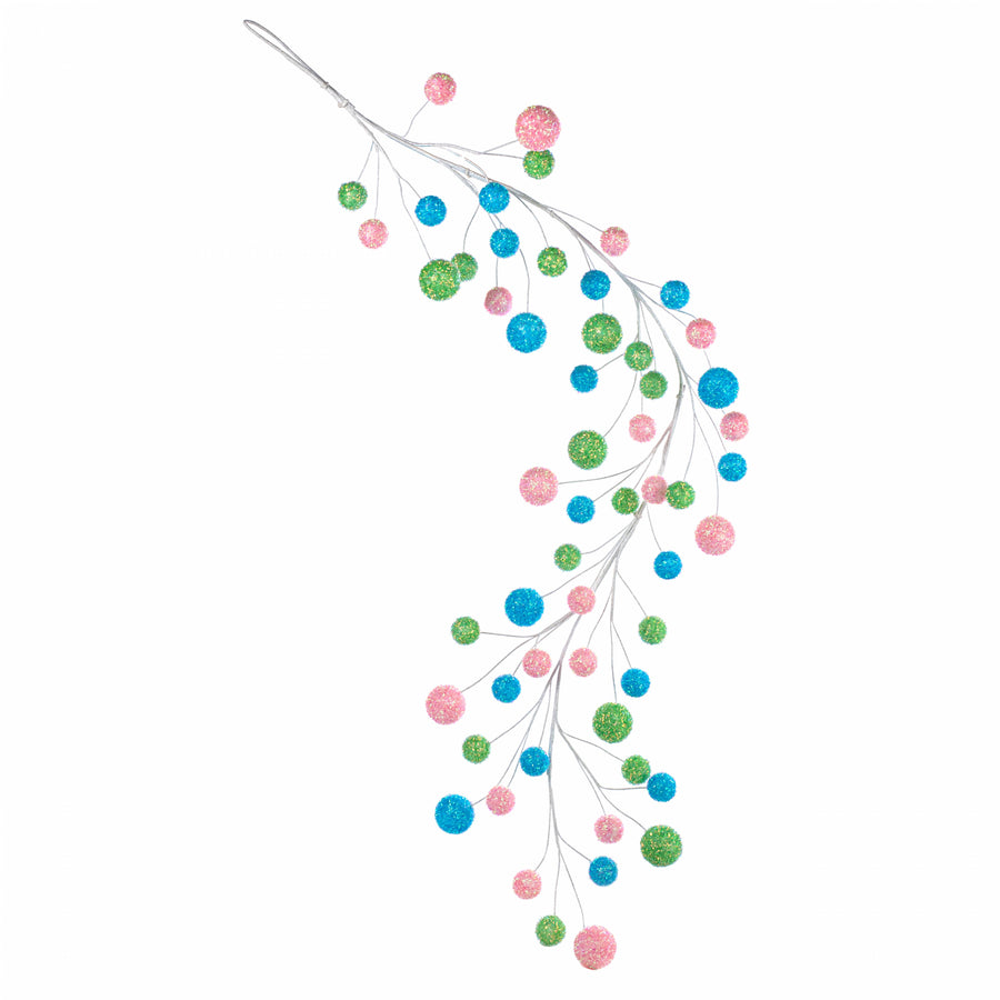 64" V-Cut Foil Ball Garland: Bright Candy Pastels