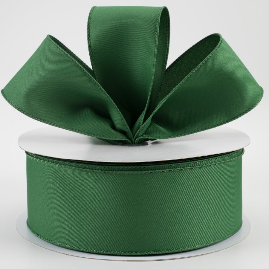 2.5" Diagonal Weave Fabric Ribbon: Emerald Green (50 Yards) Lifestyle Photo