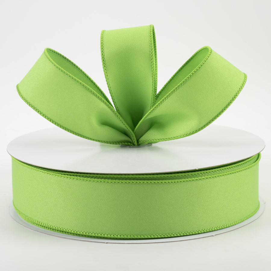 1.5" Diagonal Weave Fabric Ribbon: Lime Green (50 Yards) Lifestyle Photo