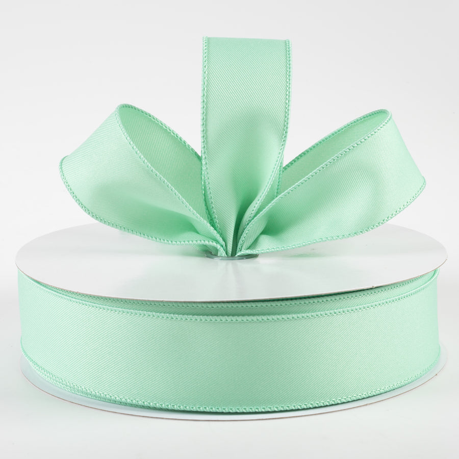 1.5" Diagonal Weave Fabric Ribbon: Mint (50 Yards) Lifestyle Photo