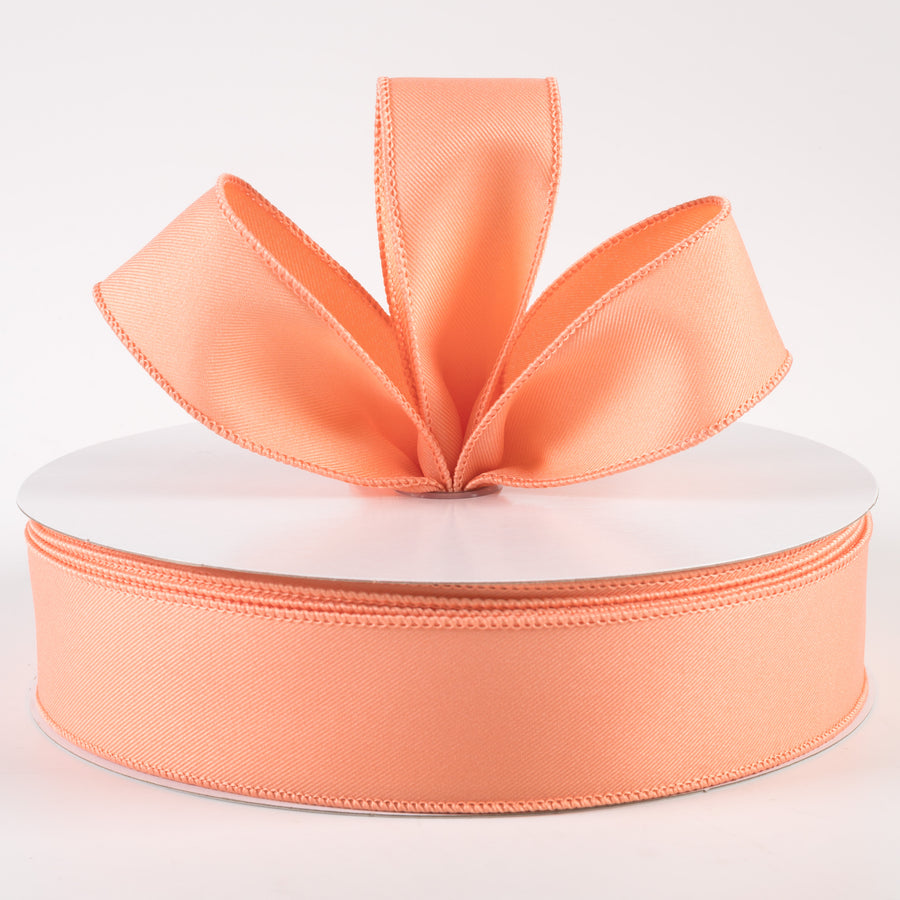 1.5" Diagonal Weave Fabric Ribbon: Peach (50 Yards) Lifestyle Photo