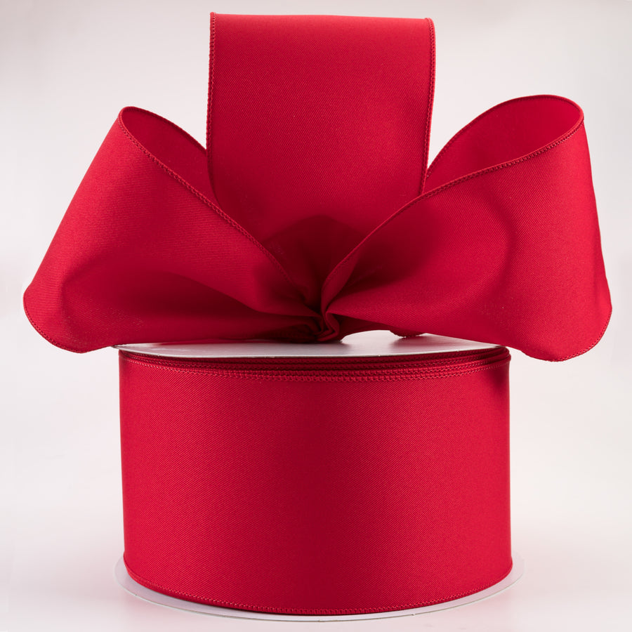 4" Diagonal Weave Fabric Ribbon: Red (50 Yards) Lifestyle Photo