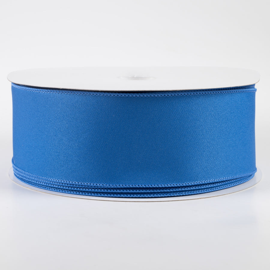 2.5" Diagonal Weave Fabric Ribbon: Royal Blue (50 Yards)
