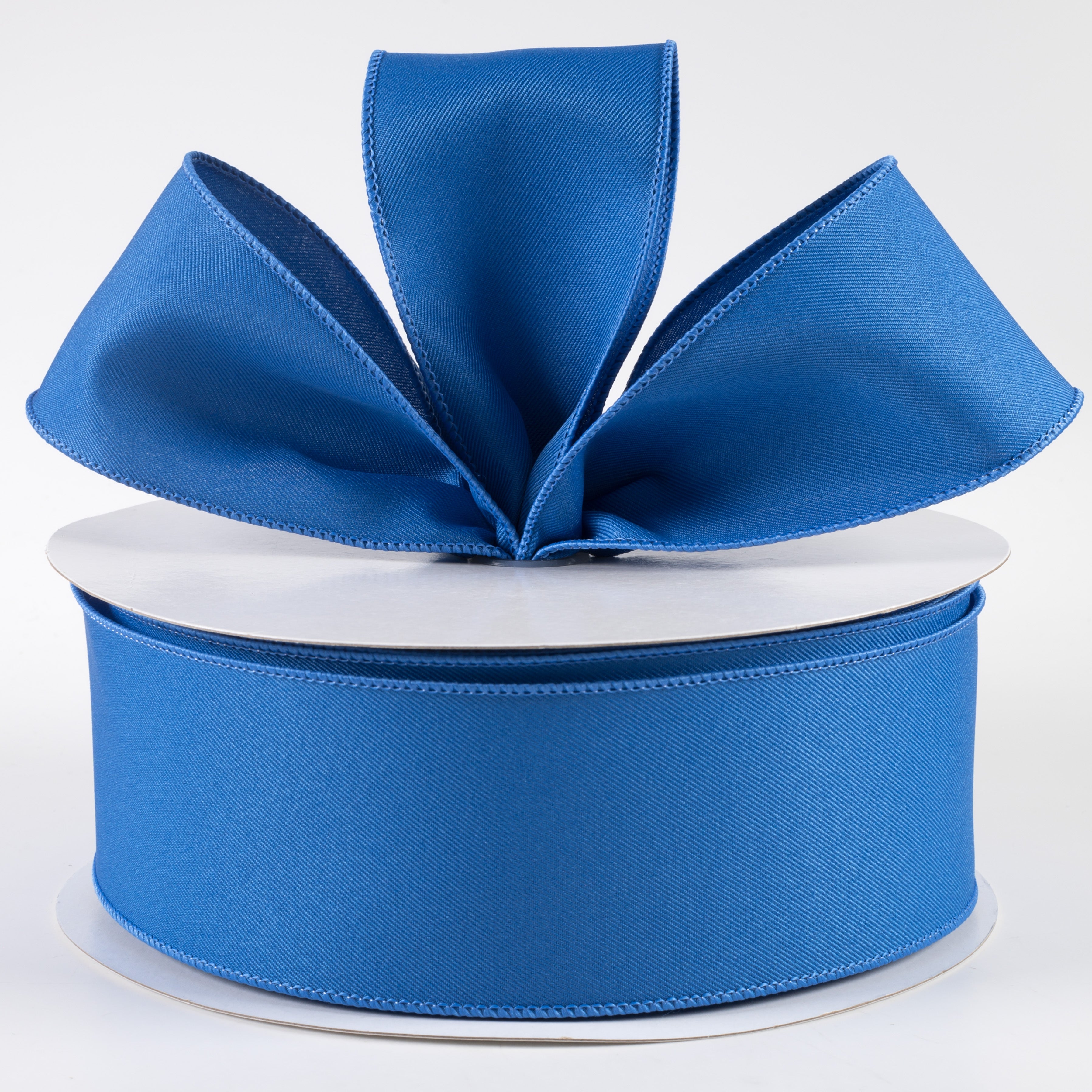 2.5" Diagonal Weave Fabric Ribbon: Royal Blue (50 Yards) Lifestyle Photo