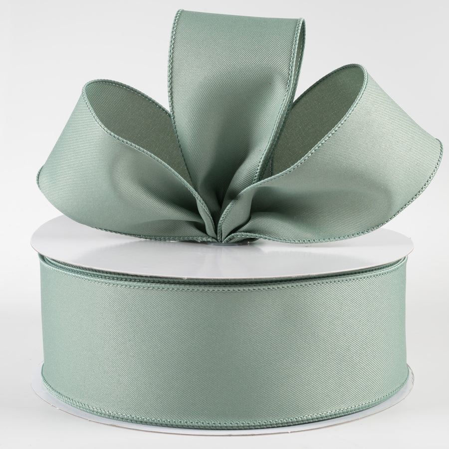 2.5" Diagonal Weave Fabric Ribbon: Sage Green (50 Yards) Lifestyle Photo