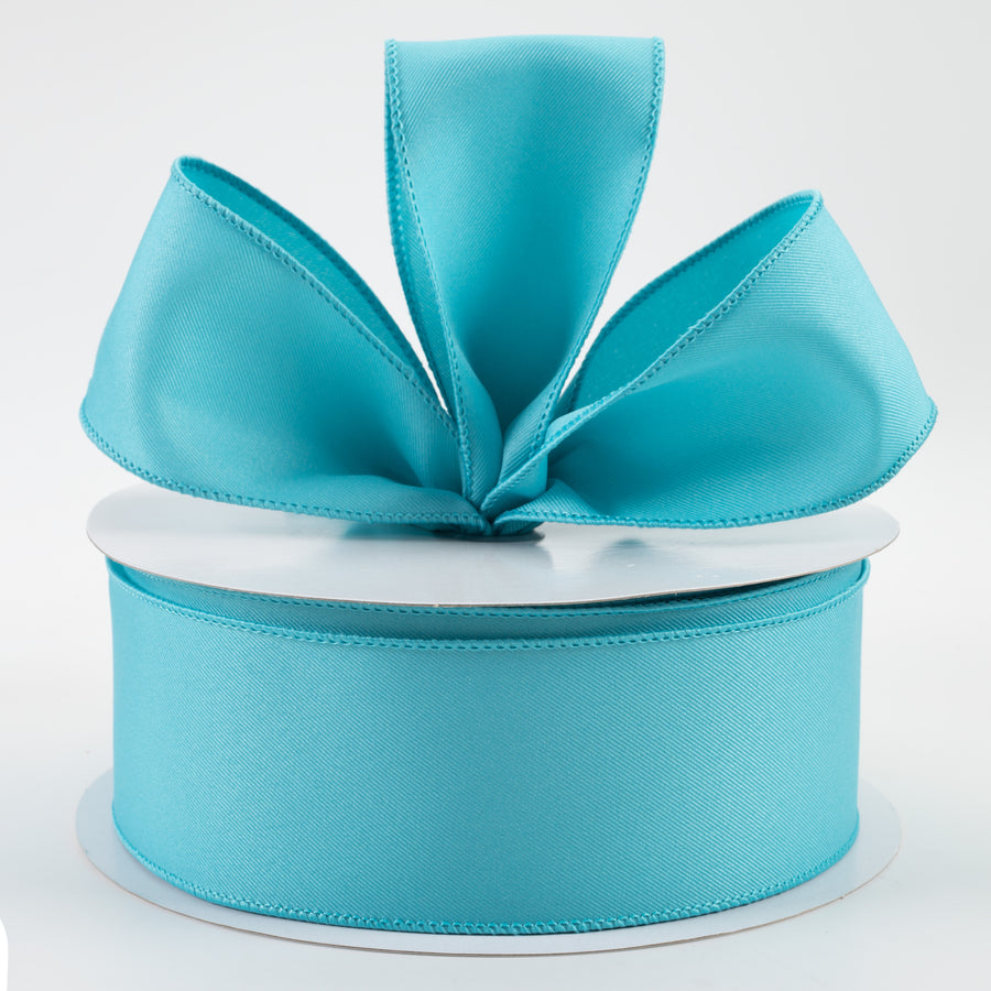 2.5" Diagonal Weave Fabric Ribbon: Turquoise (50 Yards) Lifestyle Photo