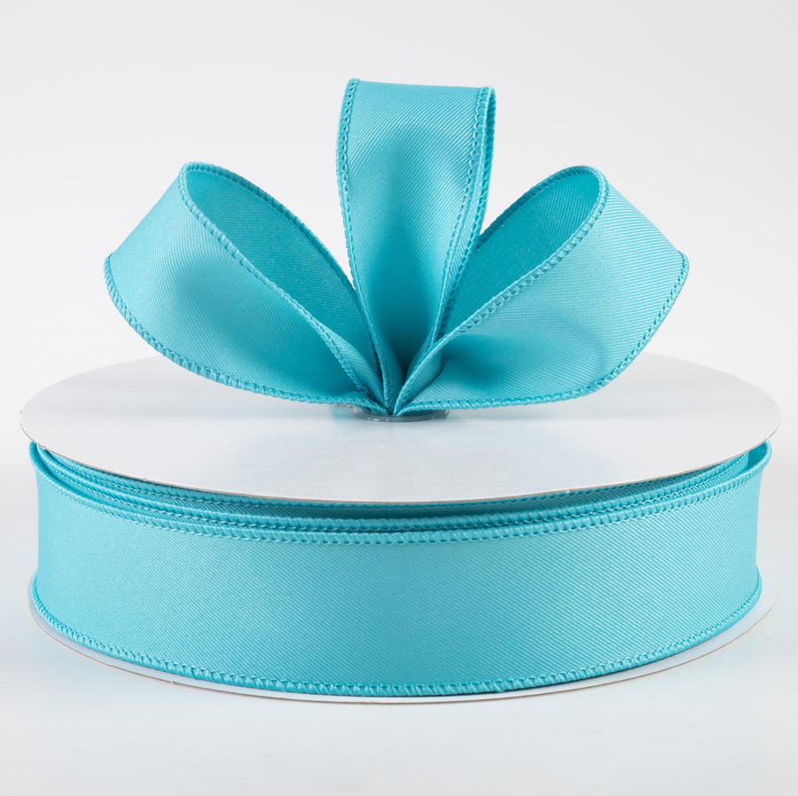 1.5" Diagonal Weave Fabric Ribbon: Turquoise (50 Yards) Lifestyle Photo