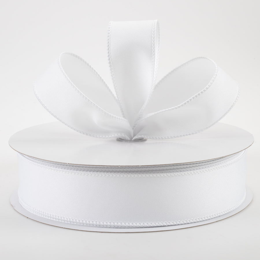 1.5" Diagonal Weave Fabric Ribbon: White (50 Yards) Lifestyle Photo