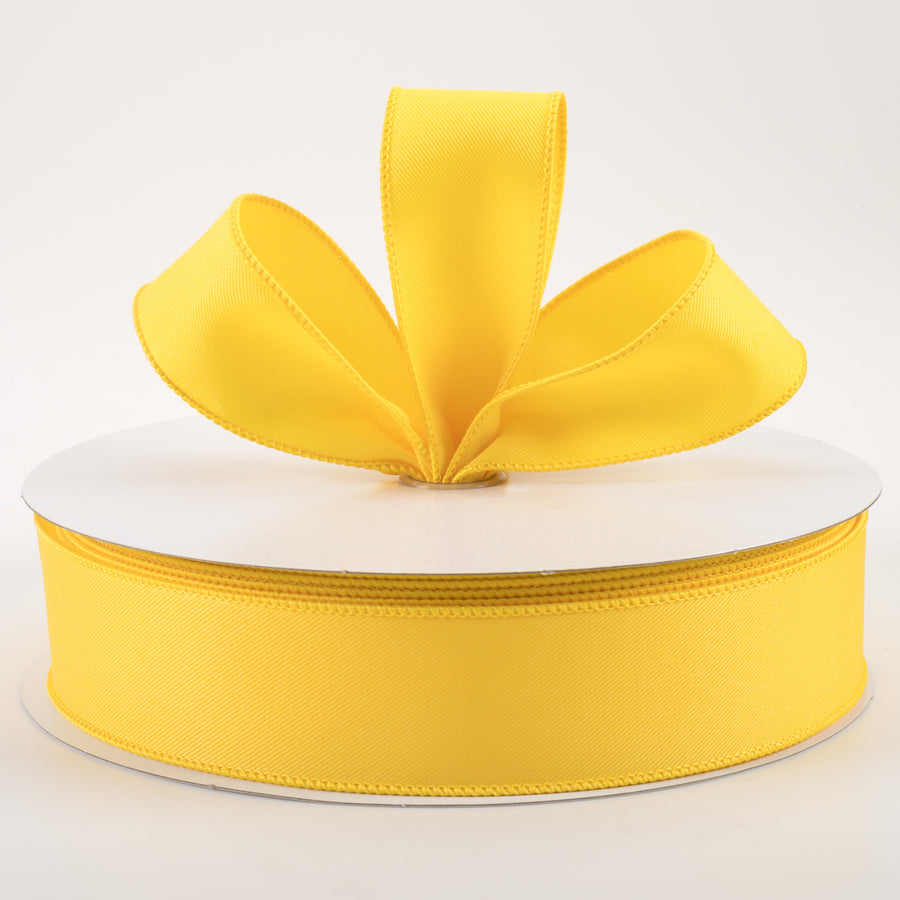1.5" Diagonal Weave Fabric Ribbon: Yellow (50 Yards) Lifestyle Photo