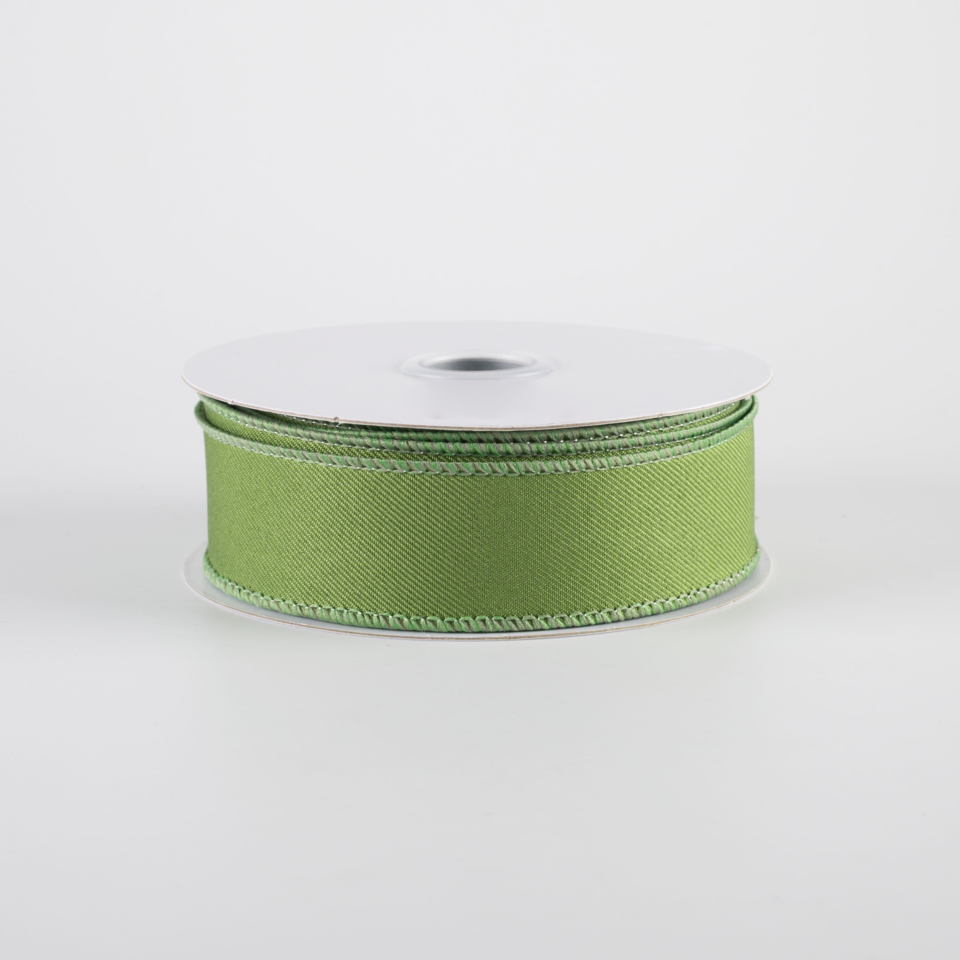 7/8" Diagonal Weave Ribbon: Moss Green (10 Yards) Item Number: RGE720236