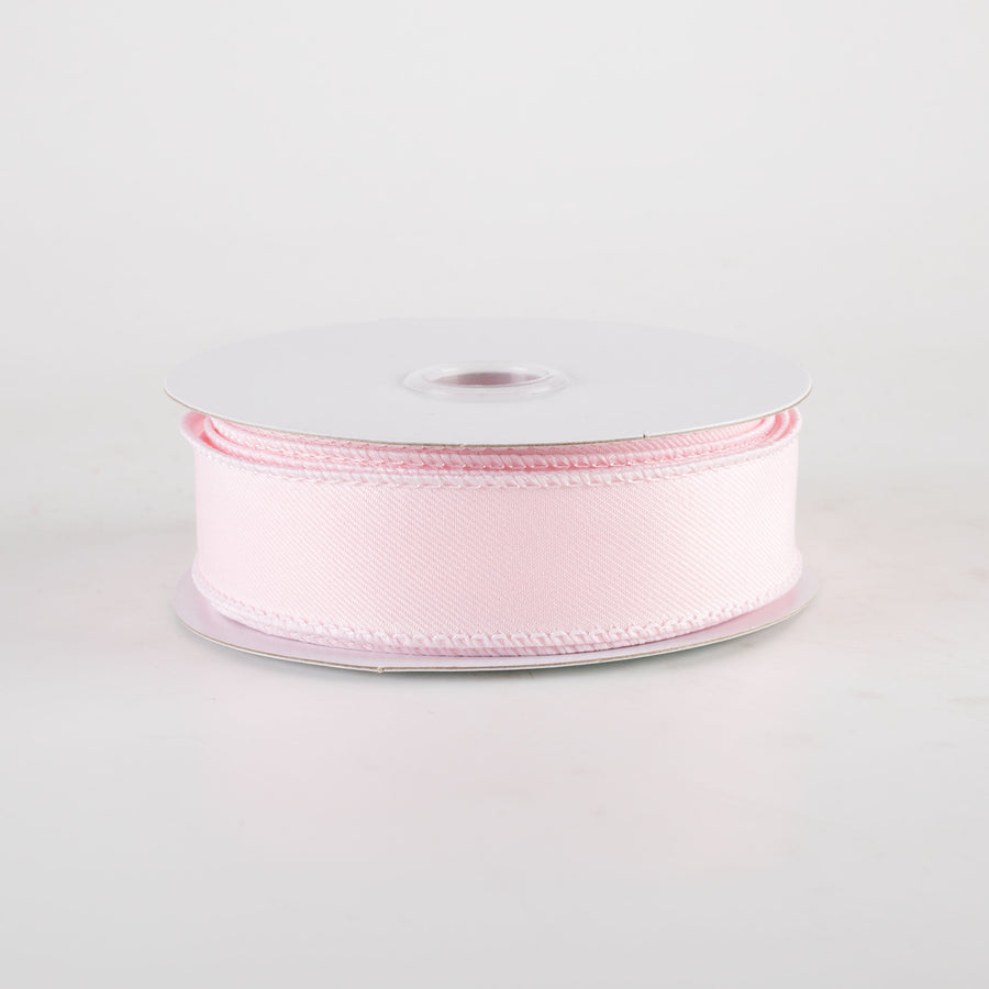 7/8" Diagonal Weave Ribbon: Pale Pink (10 Yards) Item Number: RGE720215