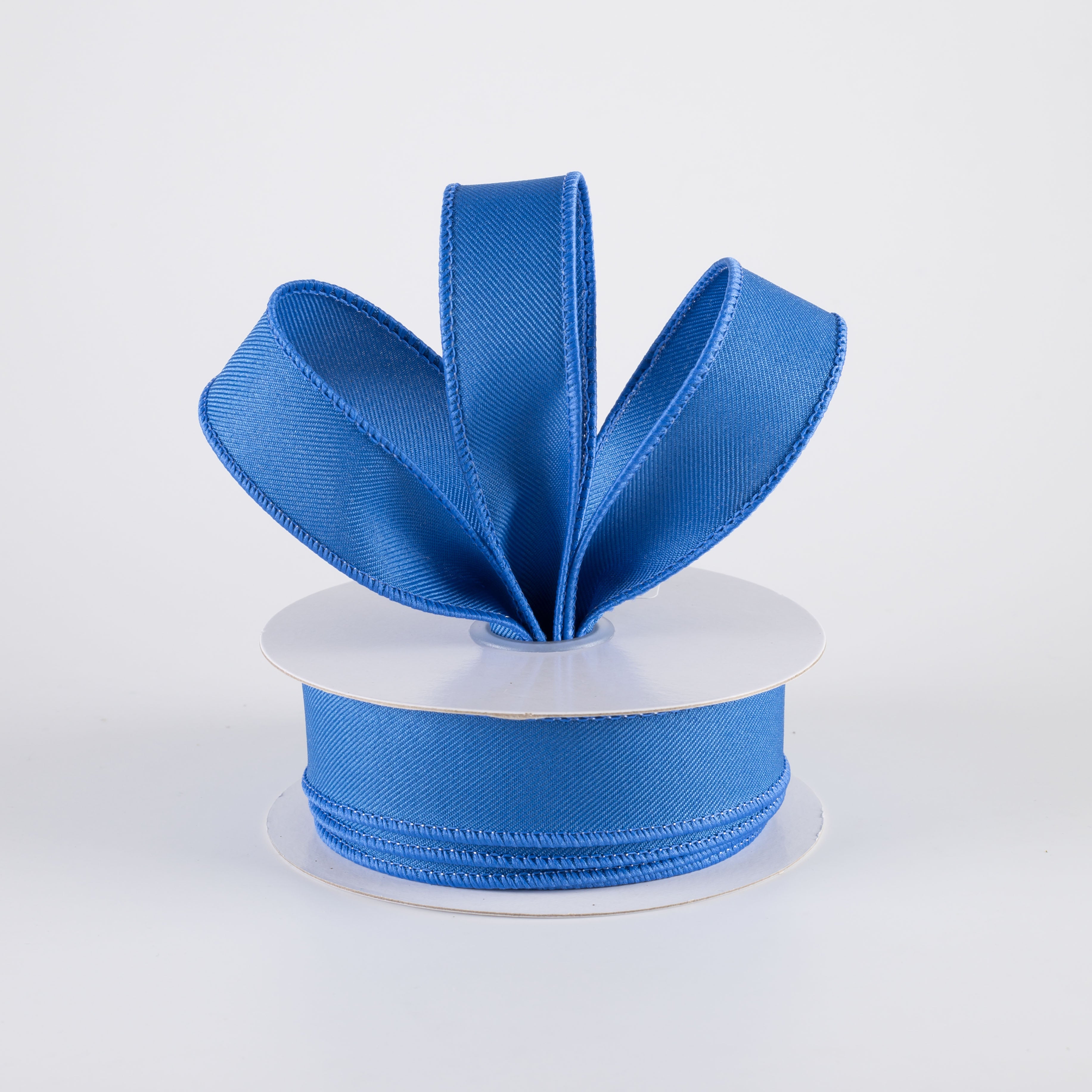 7/8" Diagonal Weave Ribbon: Royal Blue (10 Yards) Lifestyle Photo