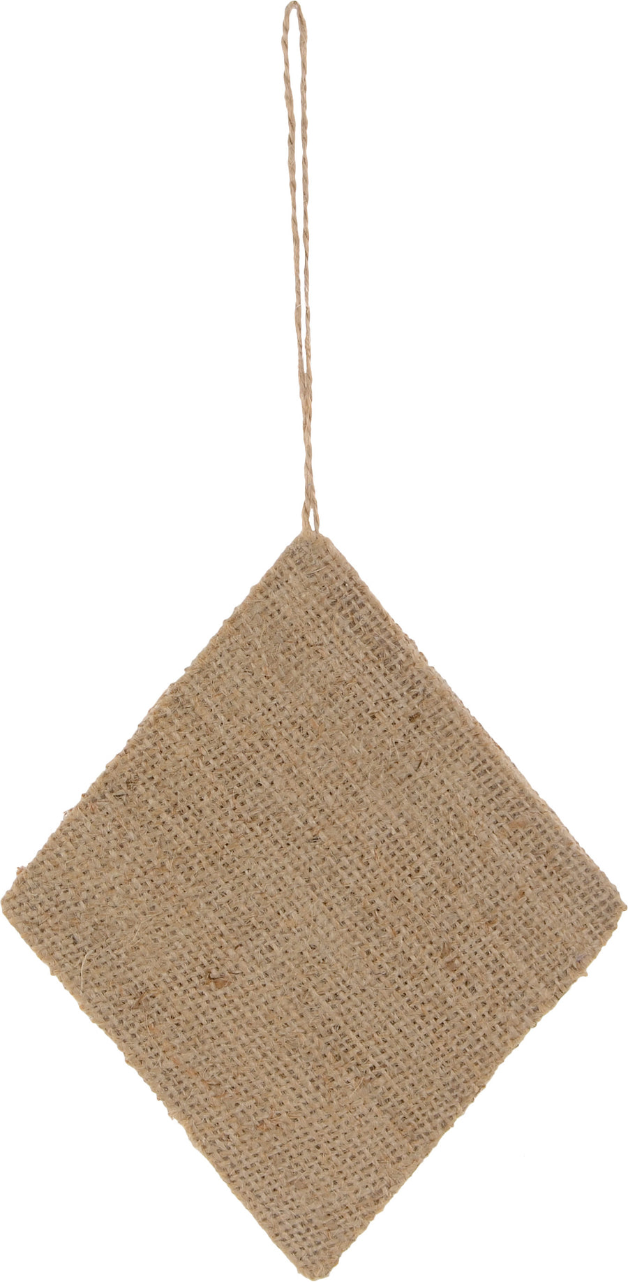 6" Diamond Burlap Paper Mache Ornament Item Number: KCX213B
