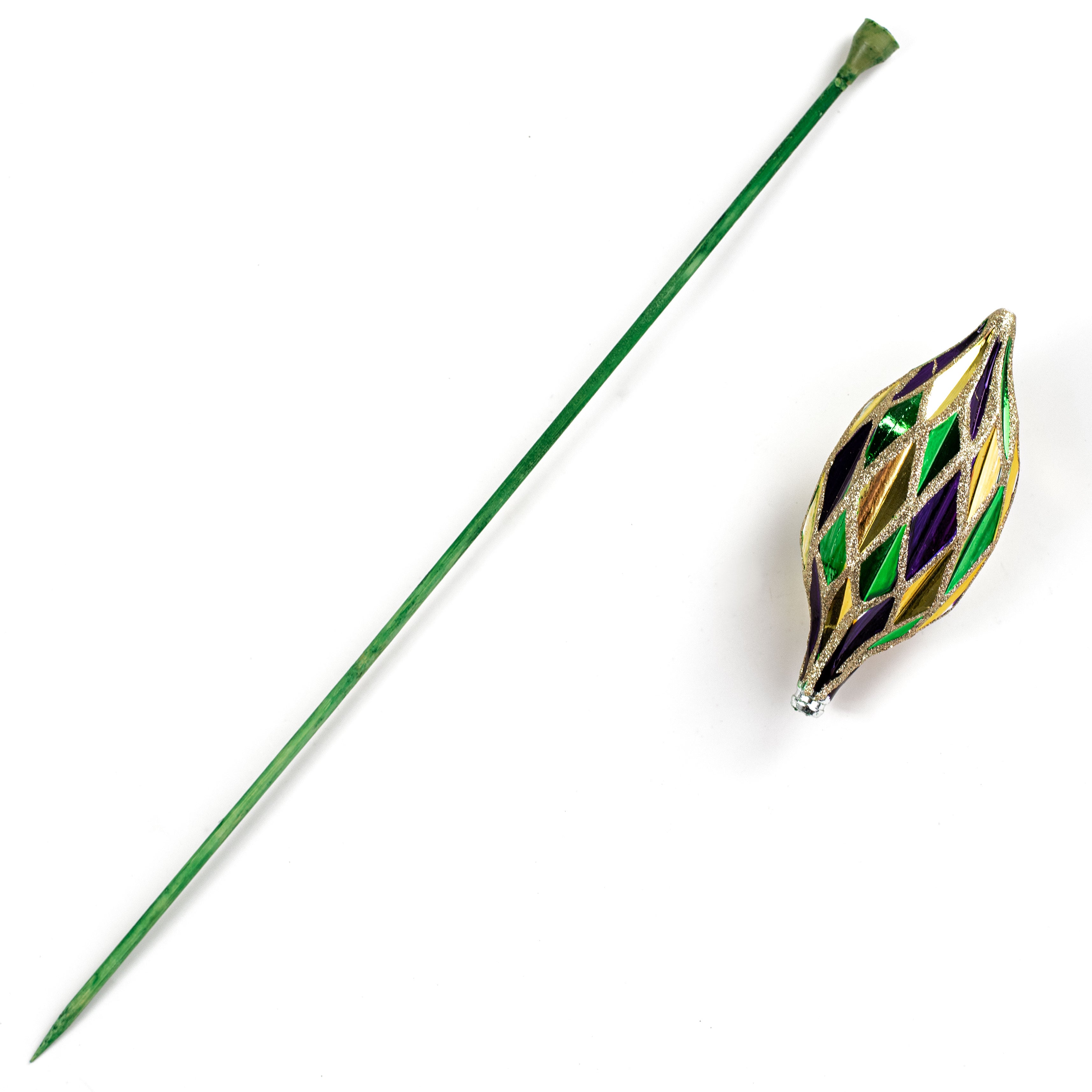 6.25" Diamond Finial On Pick: Mardi Gras detail photo 3