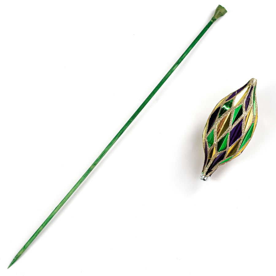 6.25" Diamond Finial On Pick: Mardi Gras detail photo 3