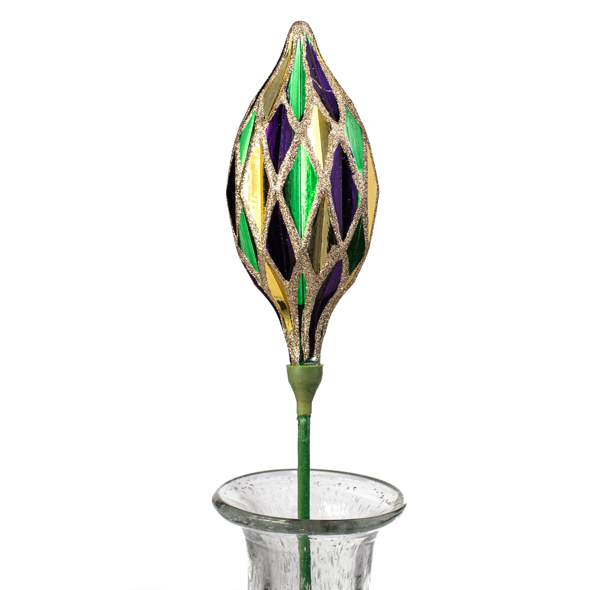 6.25" Diamond Finial On Pick: Mardi Gras Item Number: HG1088