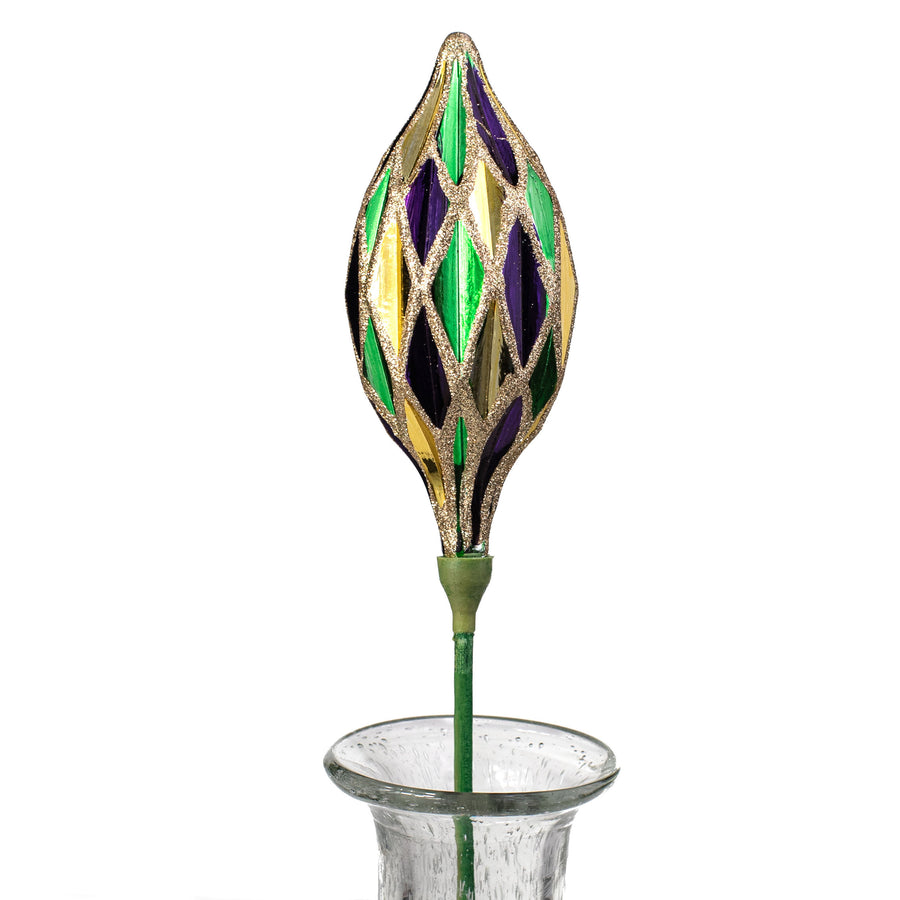 6.25" Diamond Finial On Pick: Mardi Gras Item Number: HG1088