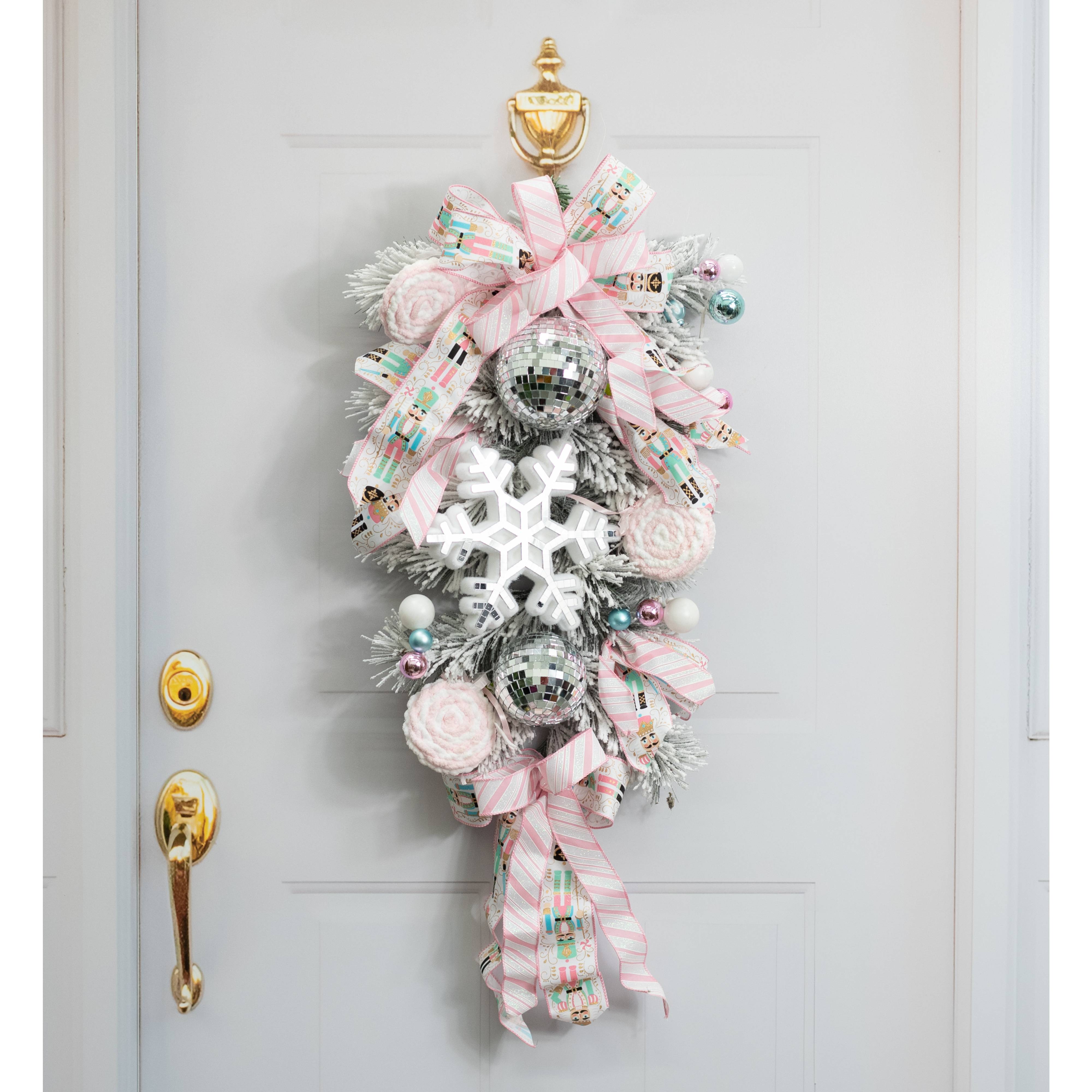 9" Disco Ball Mirror Snowflake Ornament Lifestyle Photo