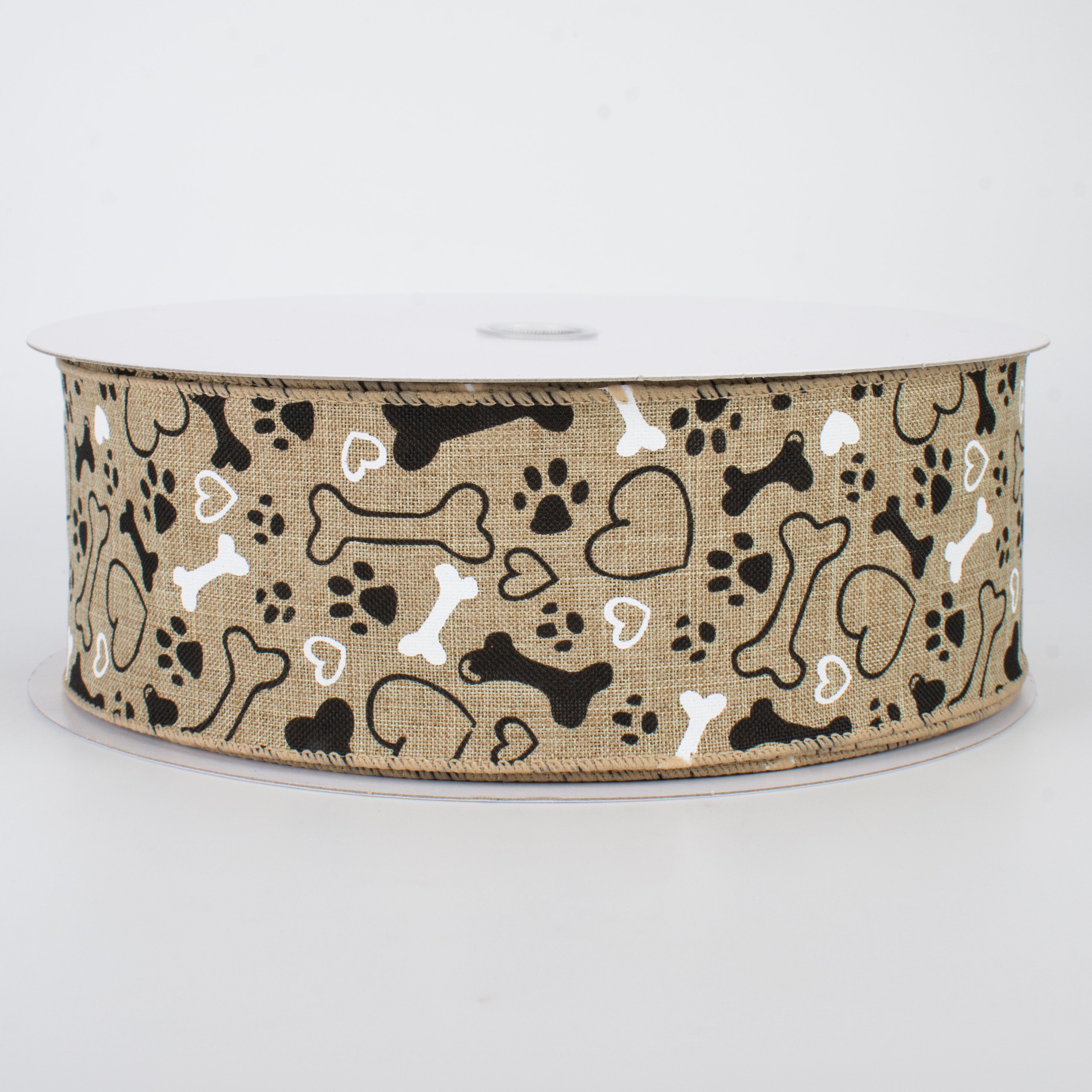 2.5" Dog Bone, Paw, Heart Ribbon (50 Yards)