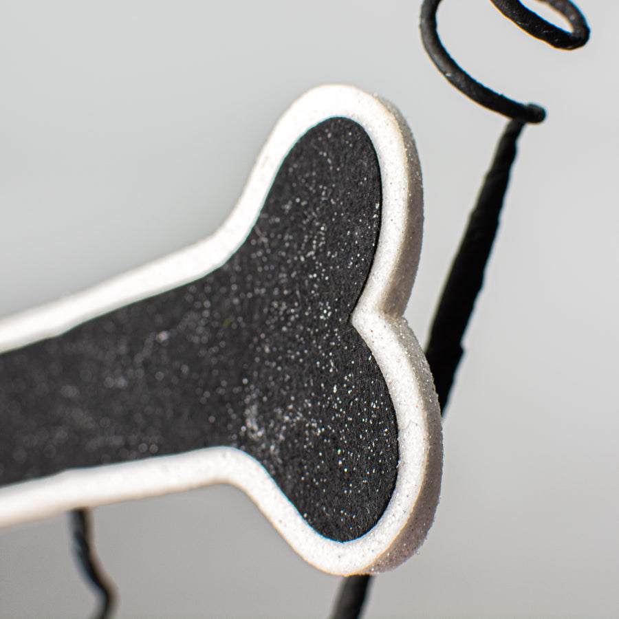 23" Dog Bone Spray: Black Lifestyle Photo