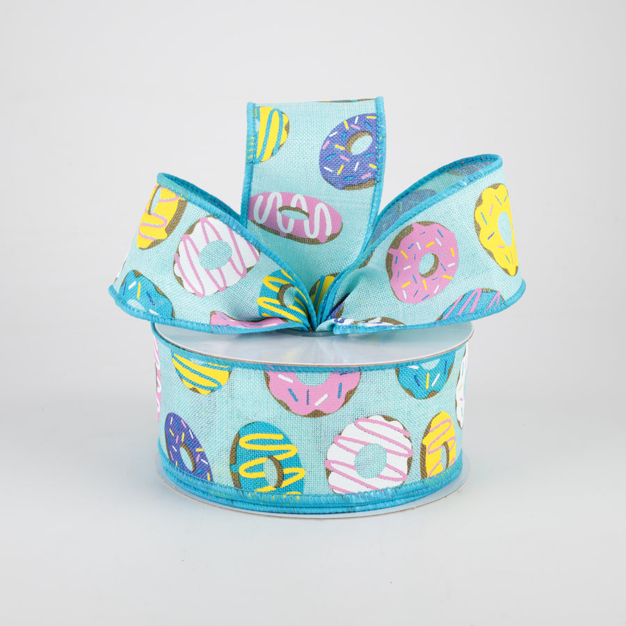 1.5" Donut Ribbon: Blue (10 Yards) Lifestyle Photo