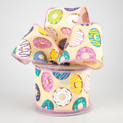 2.5" Donut Ribbon: Yellow Cream (10 Yards) Lifestyle Photo