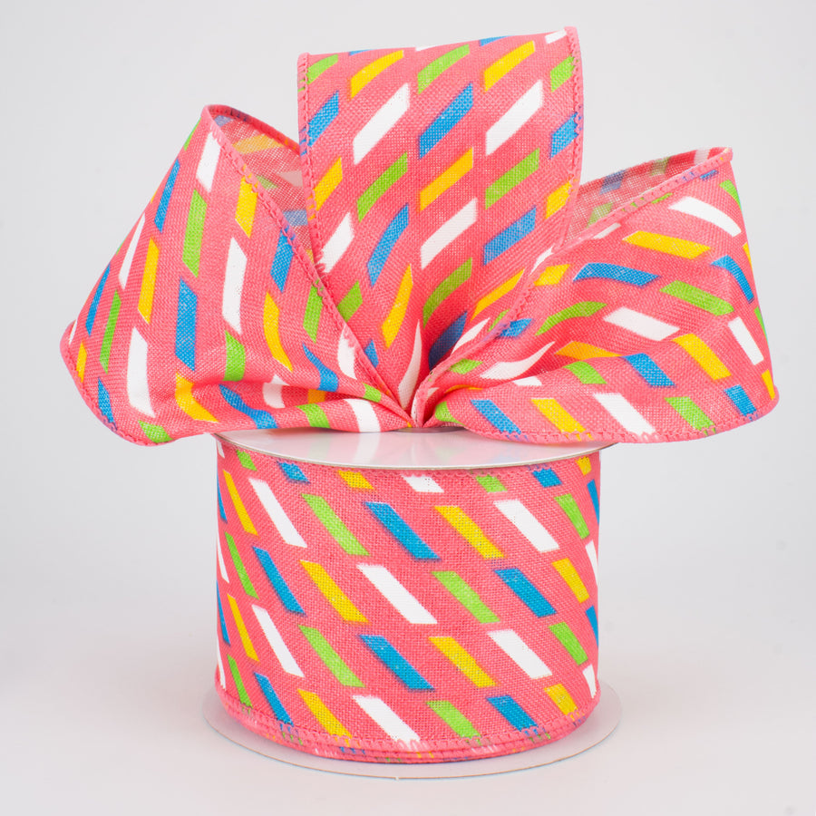2.5" Dotted Dash Ribbon: Coral (10 Yards) Lifestyle Photo