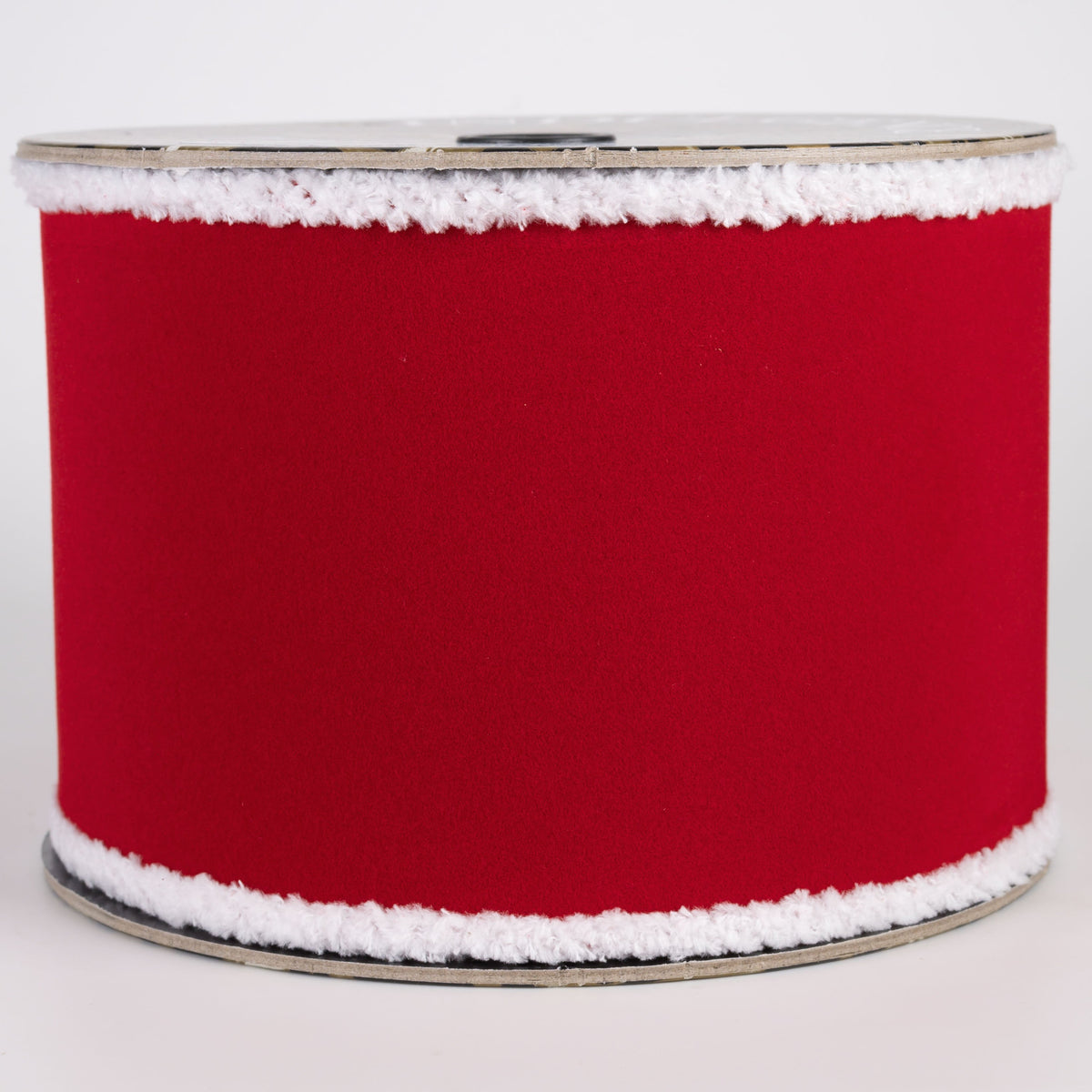 4" Double Sided Thick Flat Velvet Snowball Edge Ribbon: Dark Red (10 Yards) Item Number: D73607-04-13